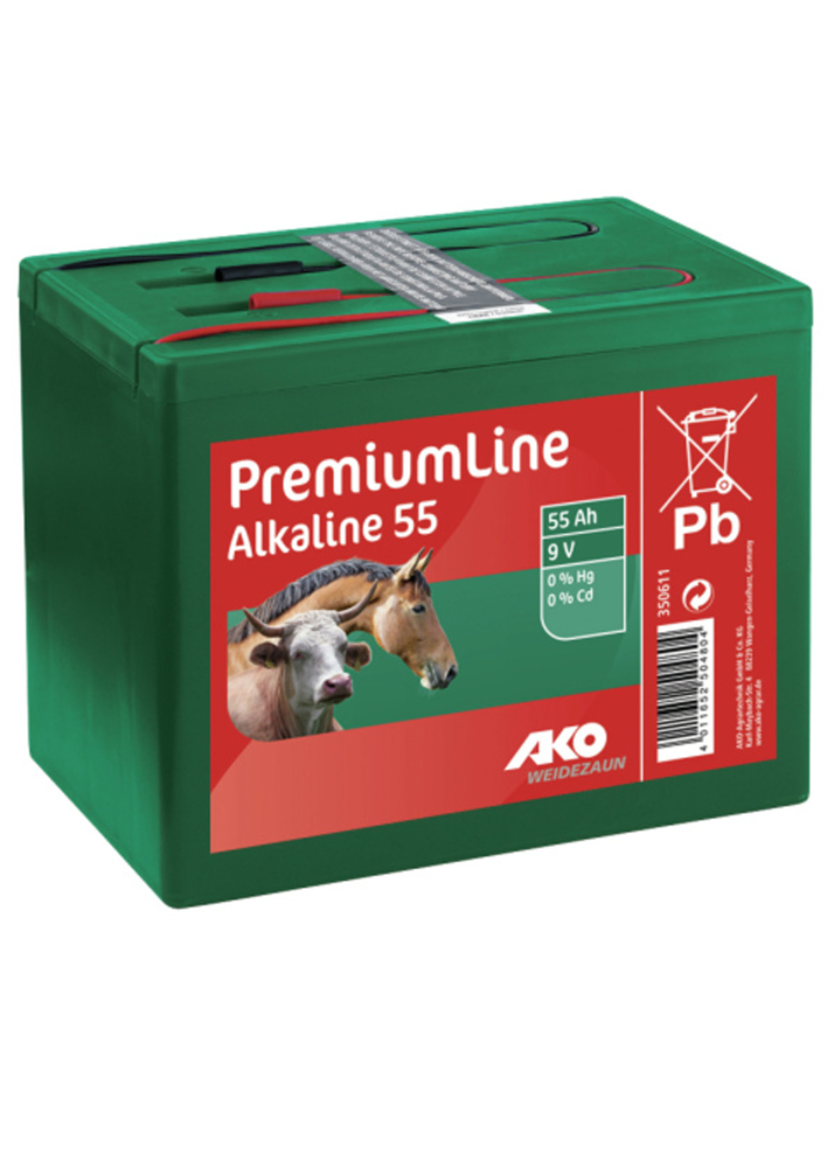AKO Afrastering AKO ALKALINE droge batterij 9 V, 55 Ah