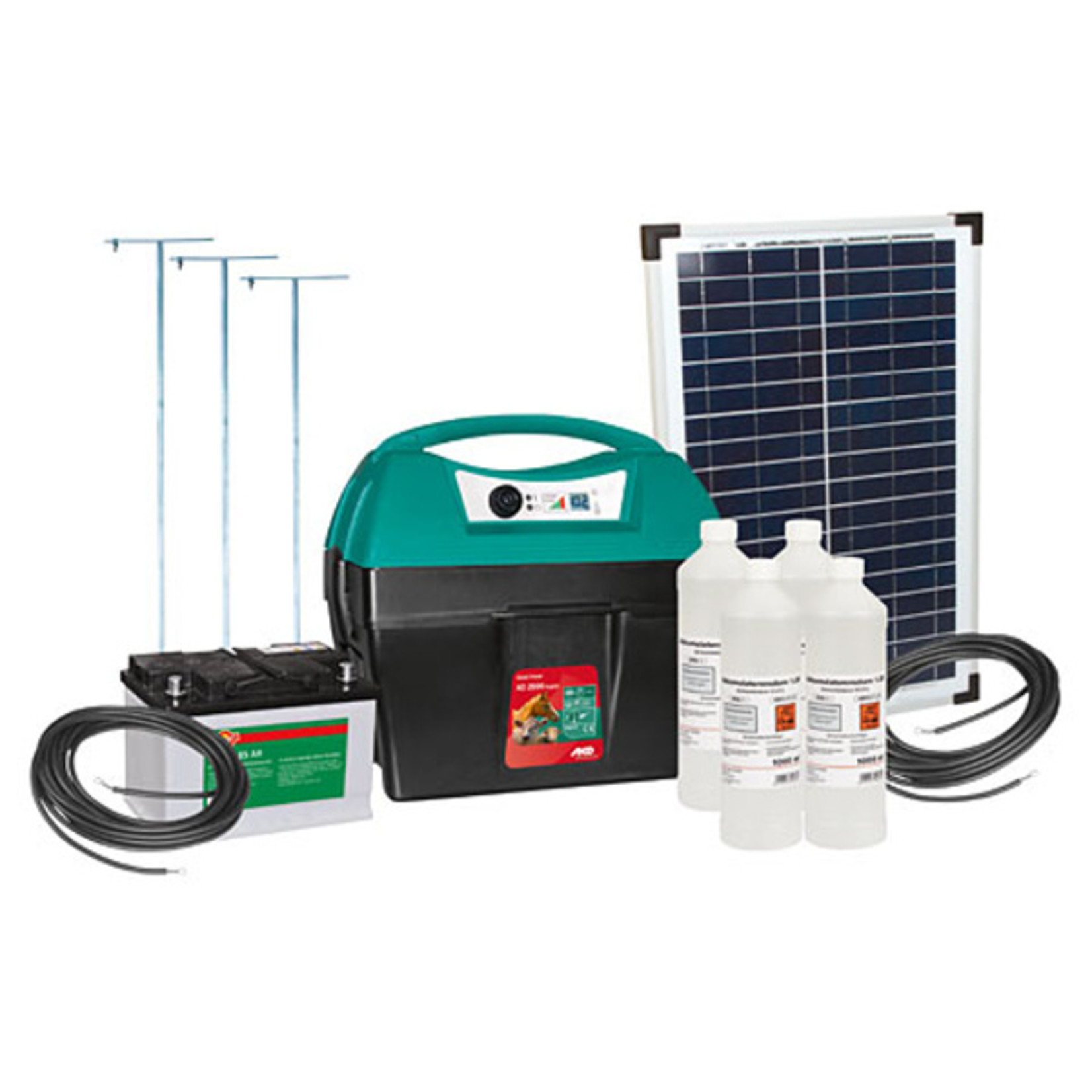 AKO Afrastering AKO Starterset Mobil Power AD 3000 digitaal + zonnepaneel