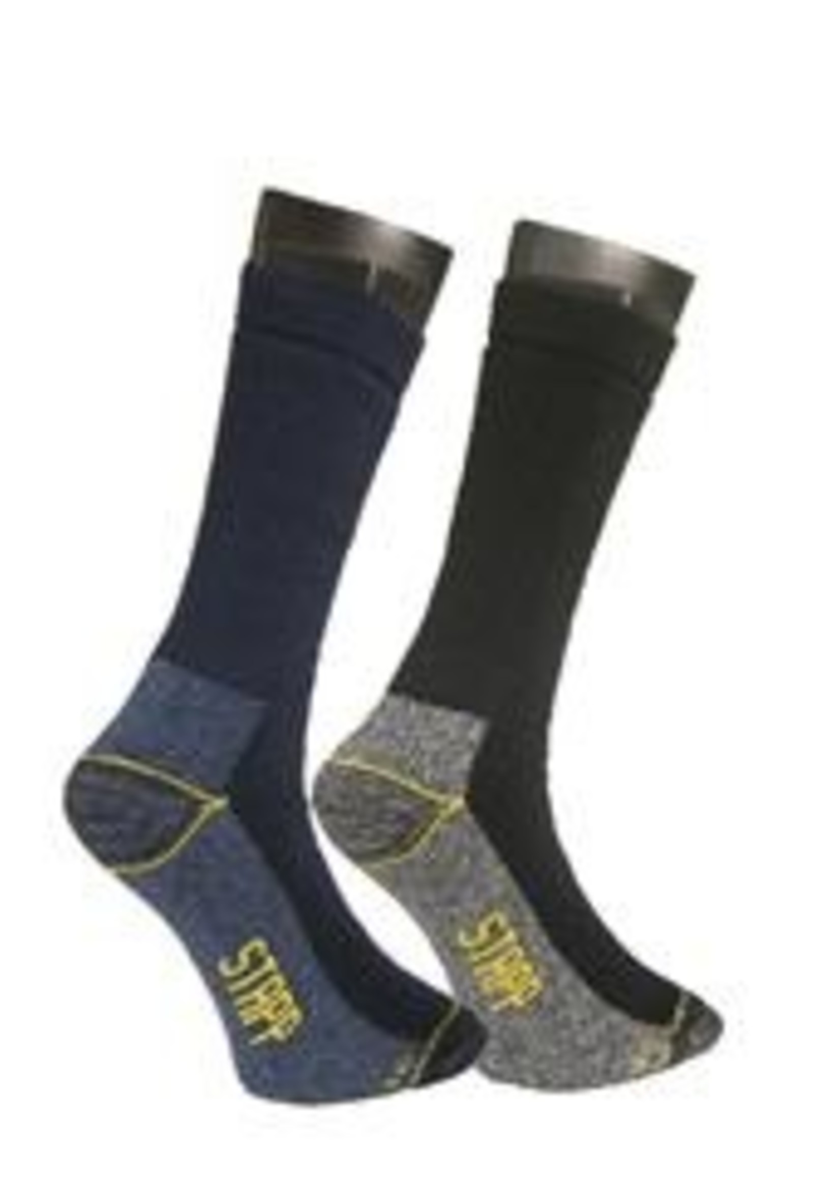 Stapp Sok Stappyellow, -All-round-WORKER, á 2pr, zwart / marine
