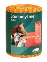 AKO Afrastering AKO EconomyLine schrikdraad geel/oranje 3RVS 0.20, 250m