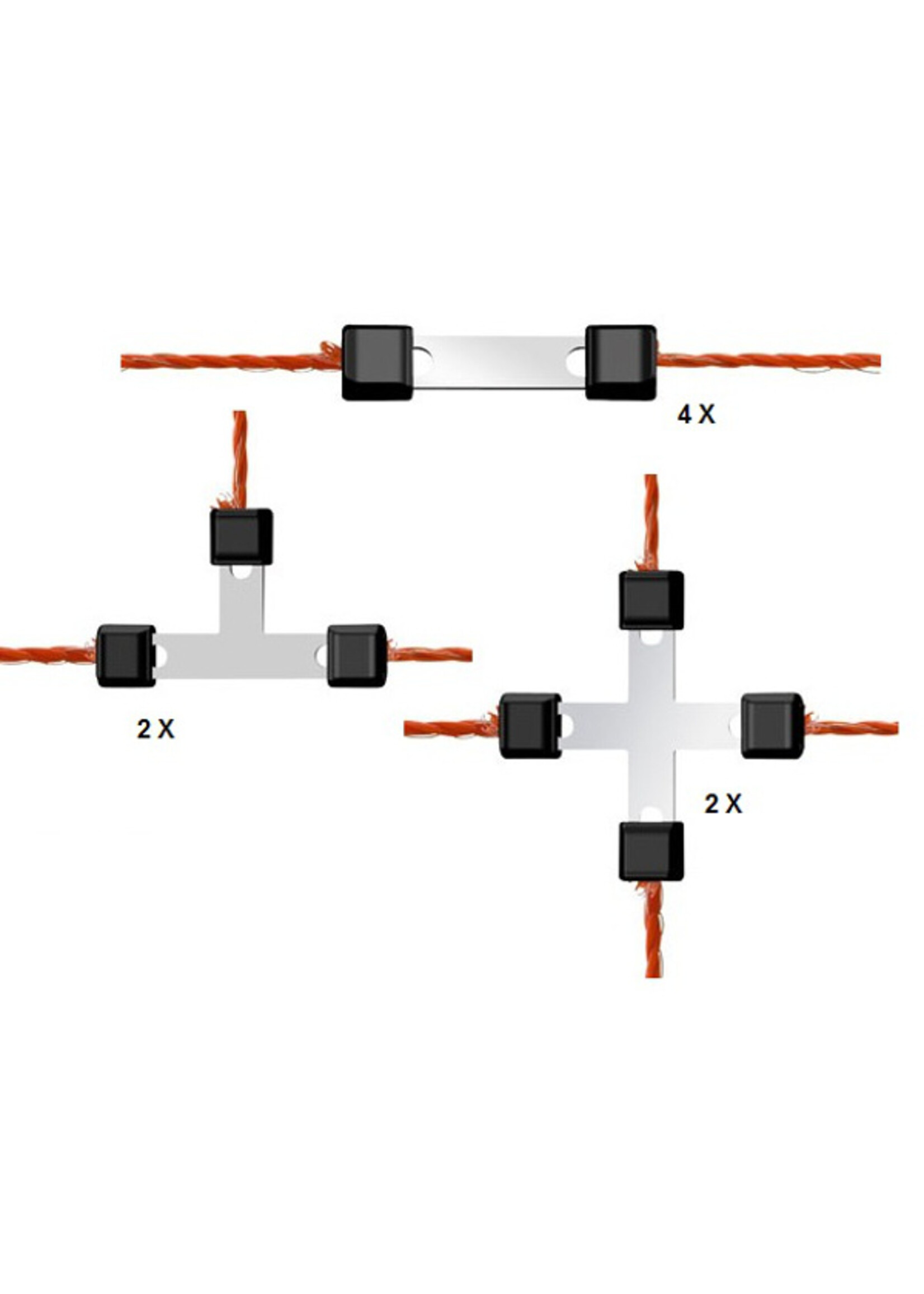 AKO Afrastering AKO Draad Reparatieset Litzclip verzinkt 8-delig