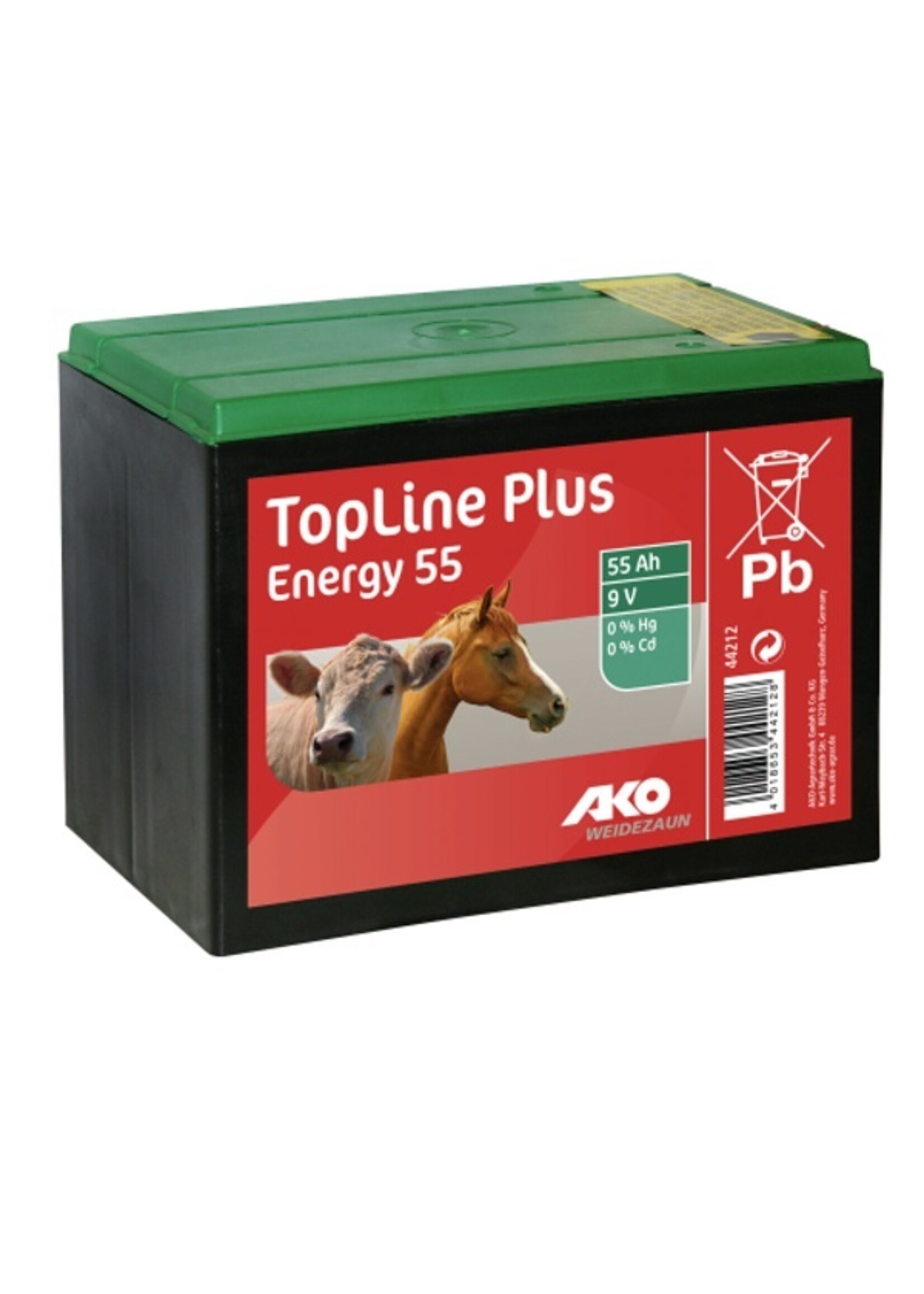 AKO Afrastering AKO Zink koolstof droge batterij 9 V, 55Ah