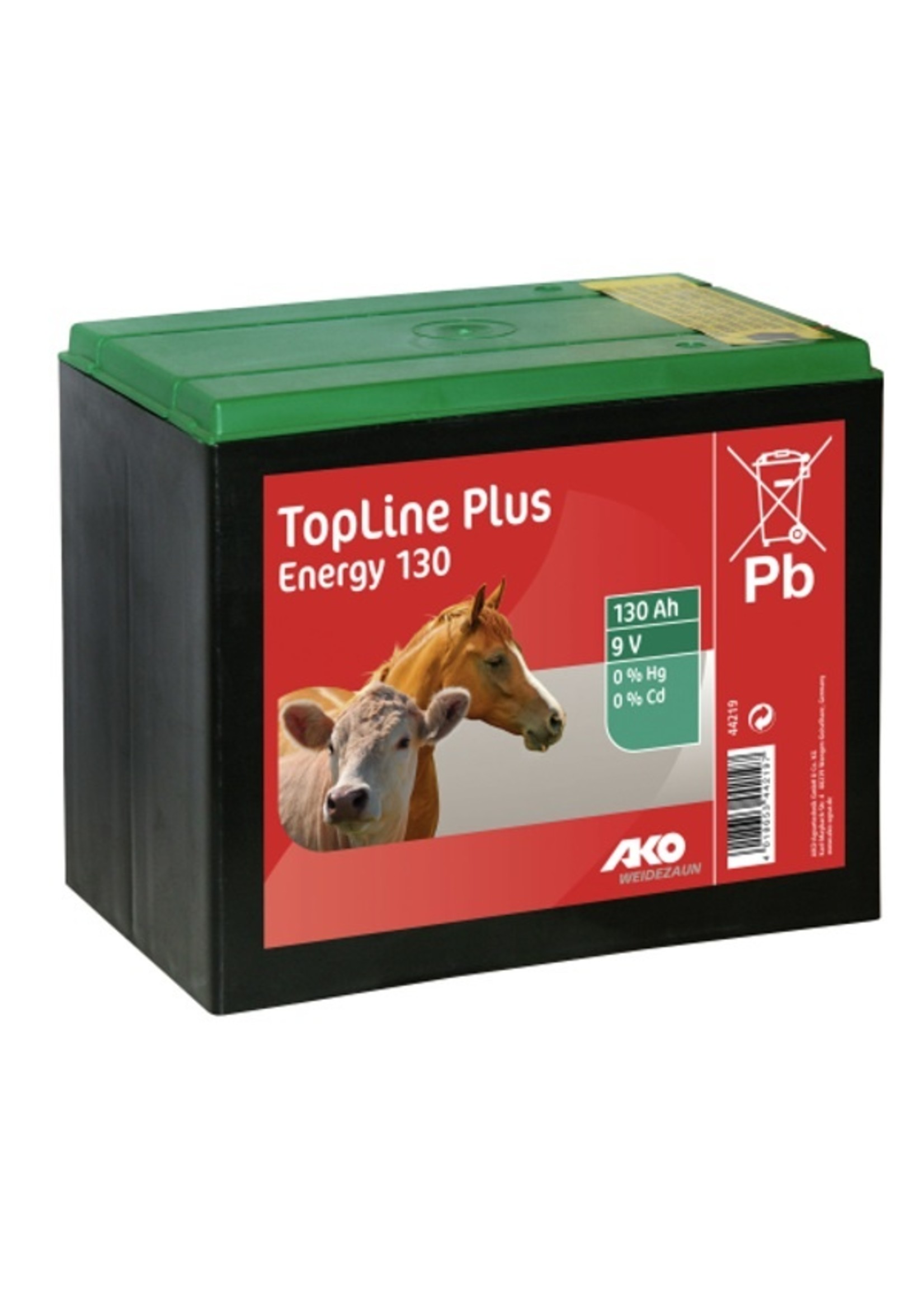 AKO Afrastering AKO Zink koolstof droge batterij 9 V, 130 Ah