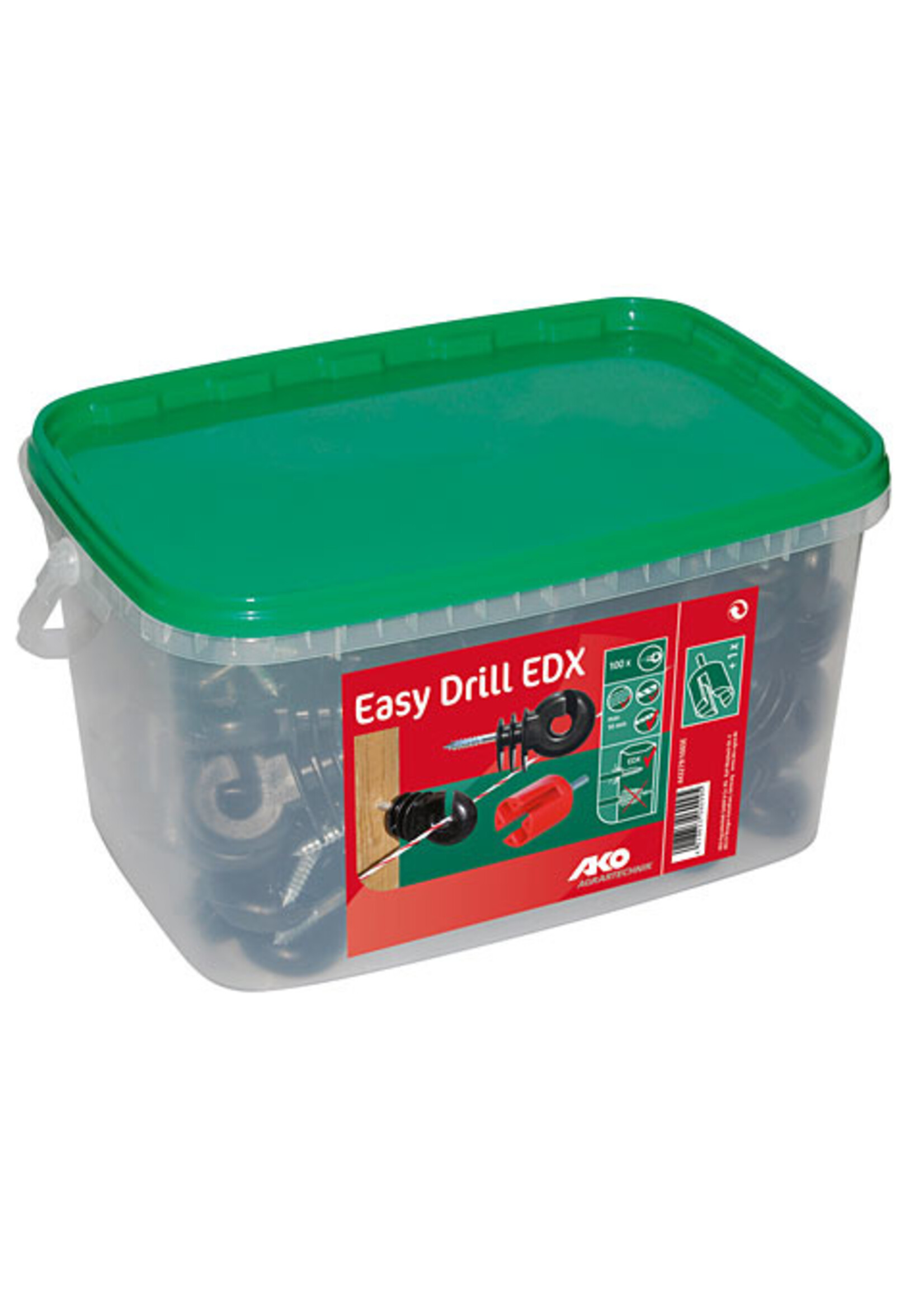 AKO Afrastering AKO Oogisolator Easy Drill korte steun zwart (emmer 100 st)