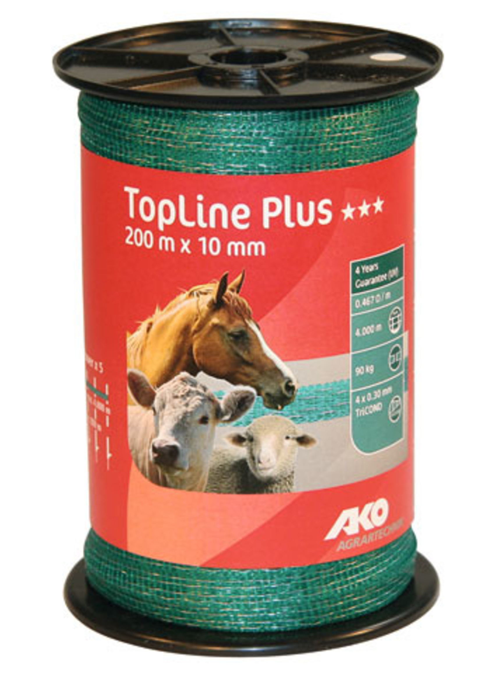 AKO Afrastering AKO TopLine Plus schriklint groen 1cm-200m