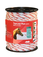 AKO Afrastering AKO TopLine Plus schrikkoord wit/rood 6mm
