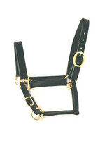 Koudbloed halster, leer Zwart