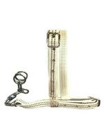 Weidehalster met ketting nylon, wit