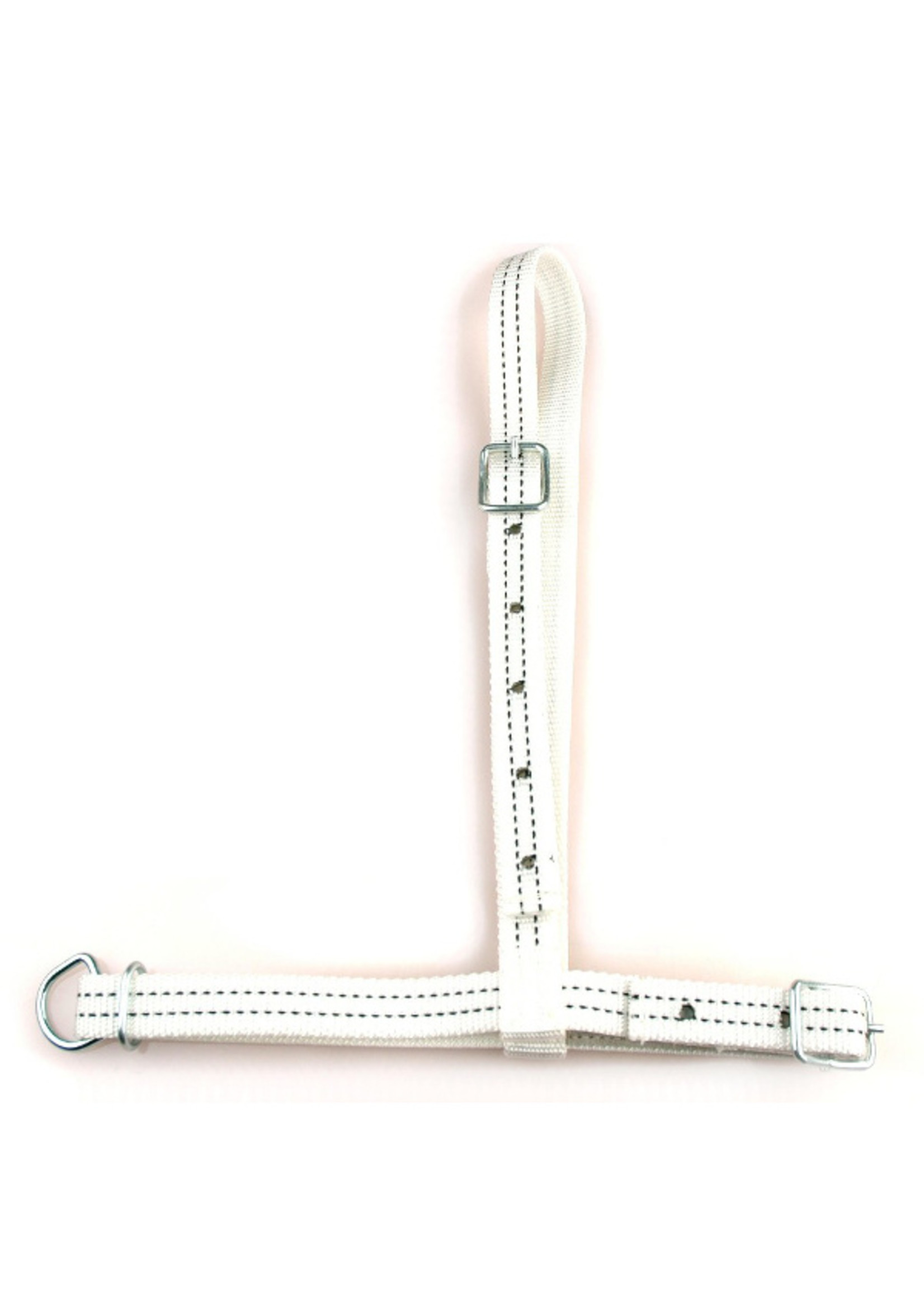 Weidehalster zonder ketting, nylon, wit