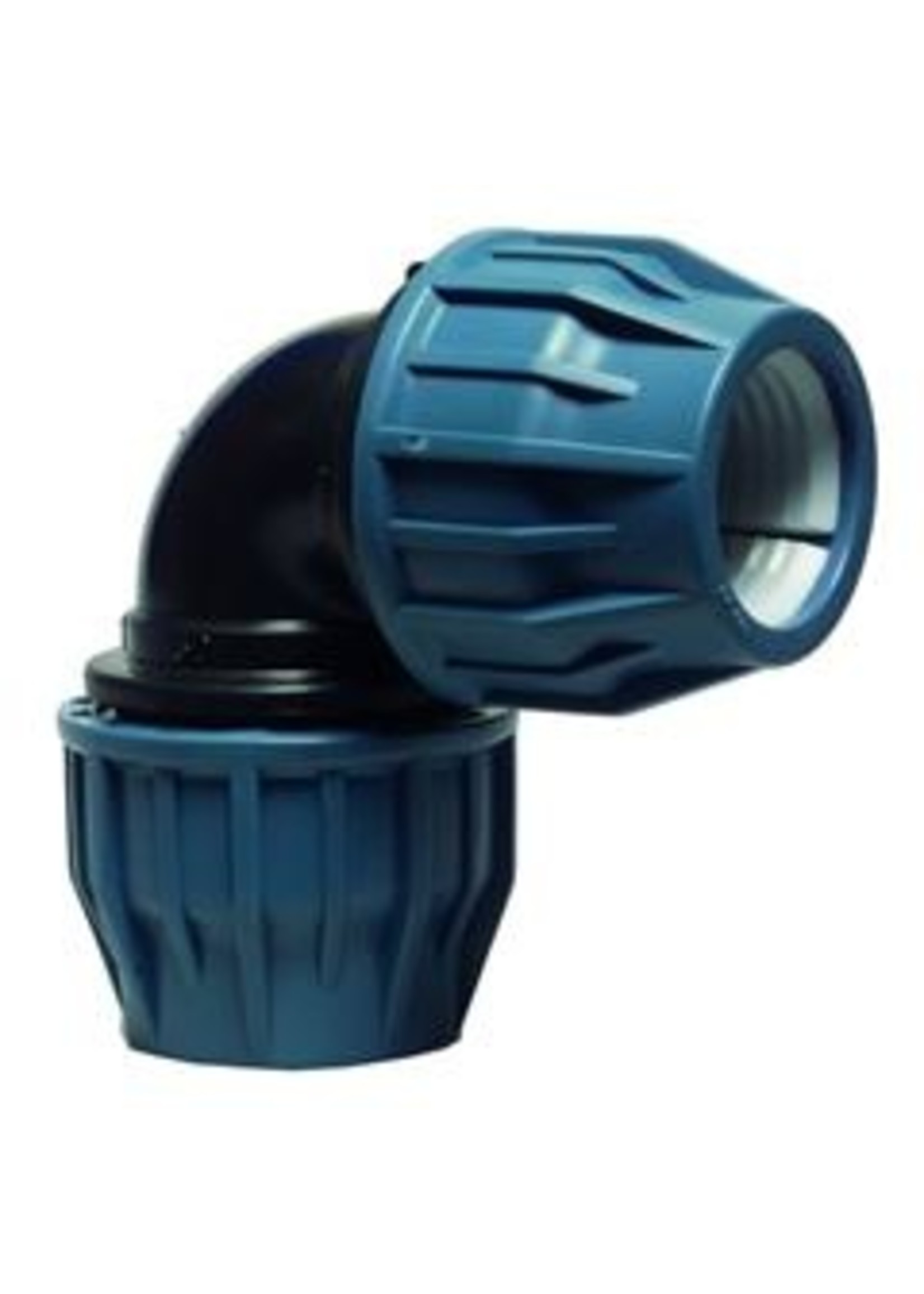 Knie PE 90° mt.16mm t/m 32mm.