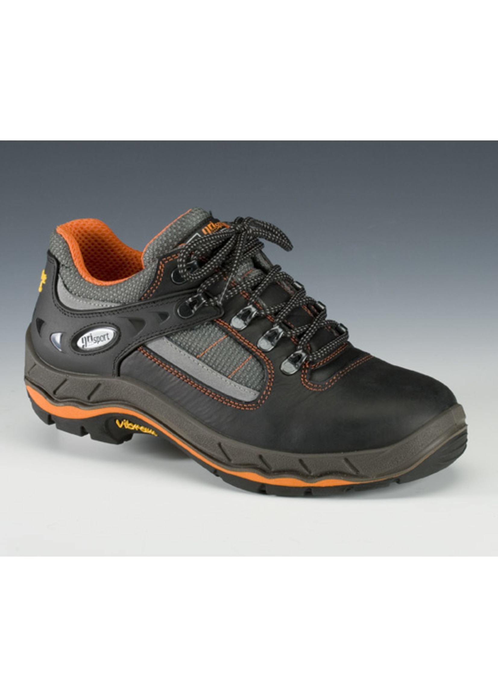 Grisport Werkschoen Grisport laag zwart/ oranje (S3), mt. 36 t/m 48.