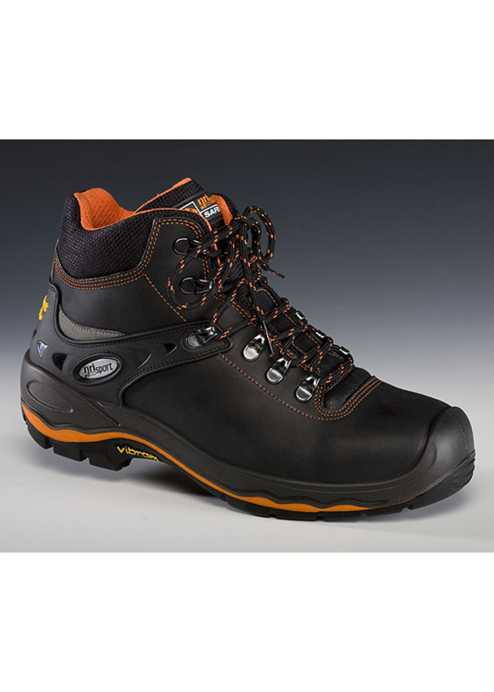 Grisport Werkschoen Grisport hoog zwart/ oranje (S3). mt 36 t/m 47.