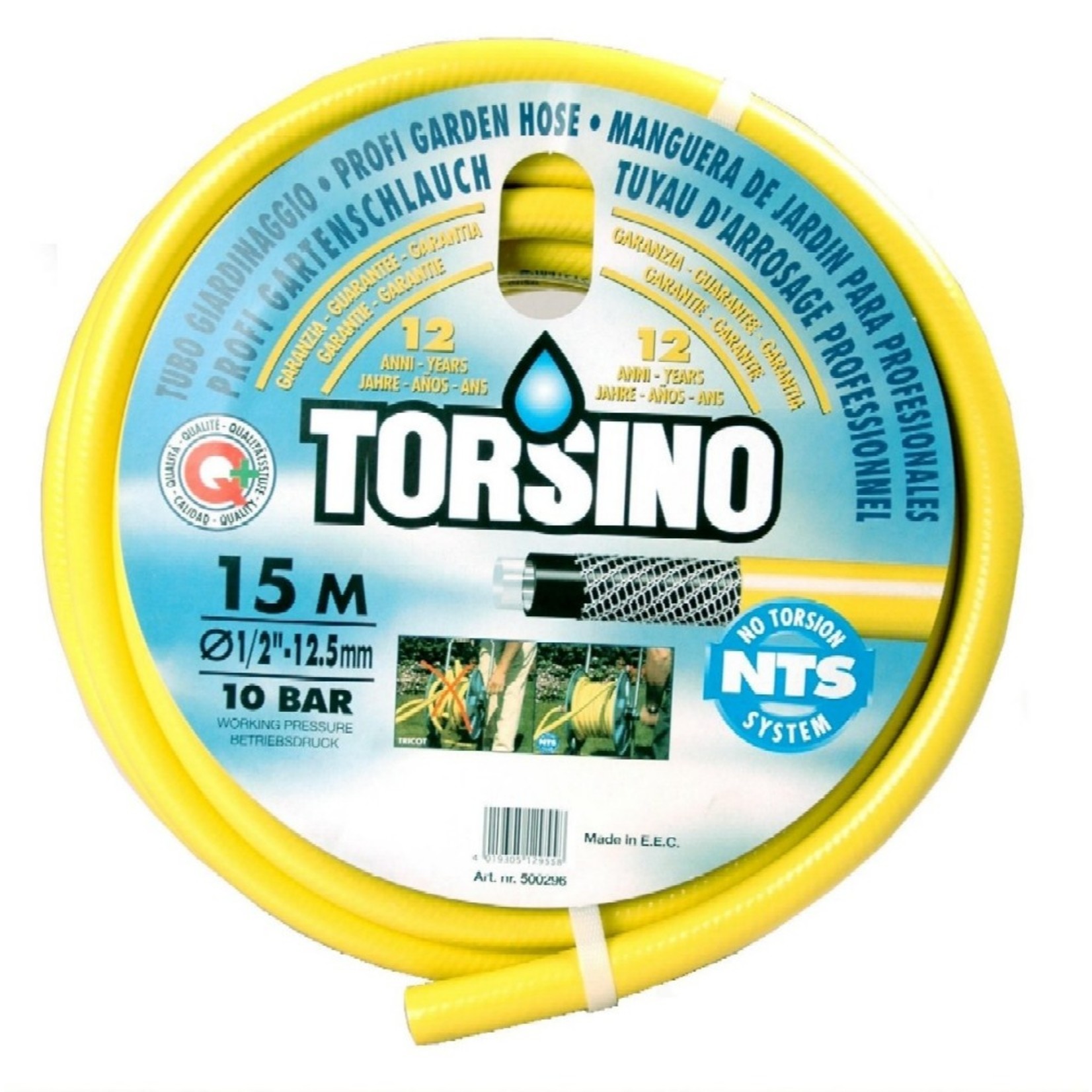 Torsino slang geel 1" (=25mm), 100m.