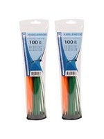 Kabelbandje assortiment 4 kleuren x25 stuks