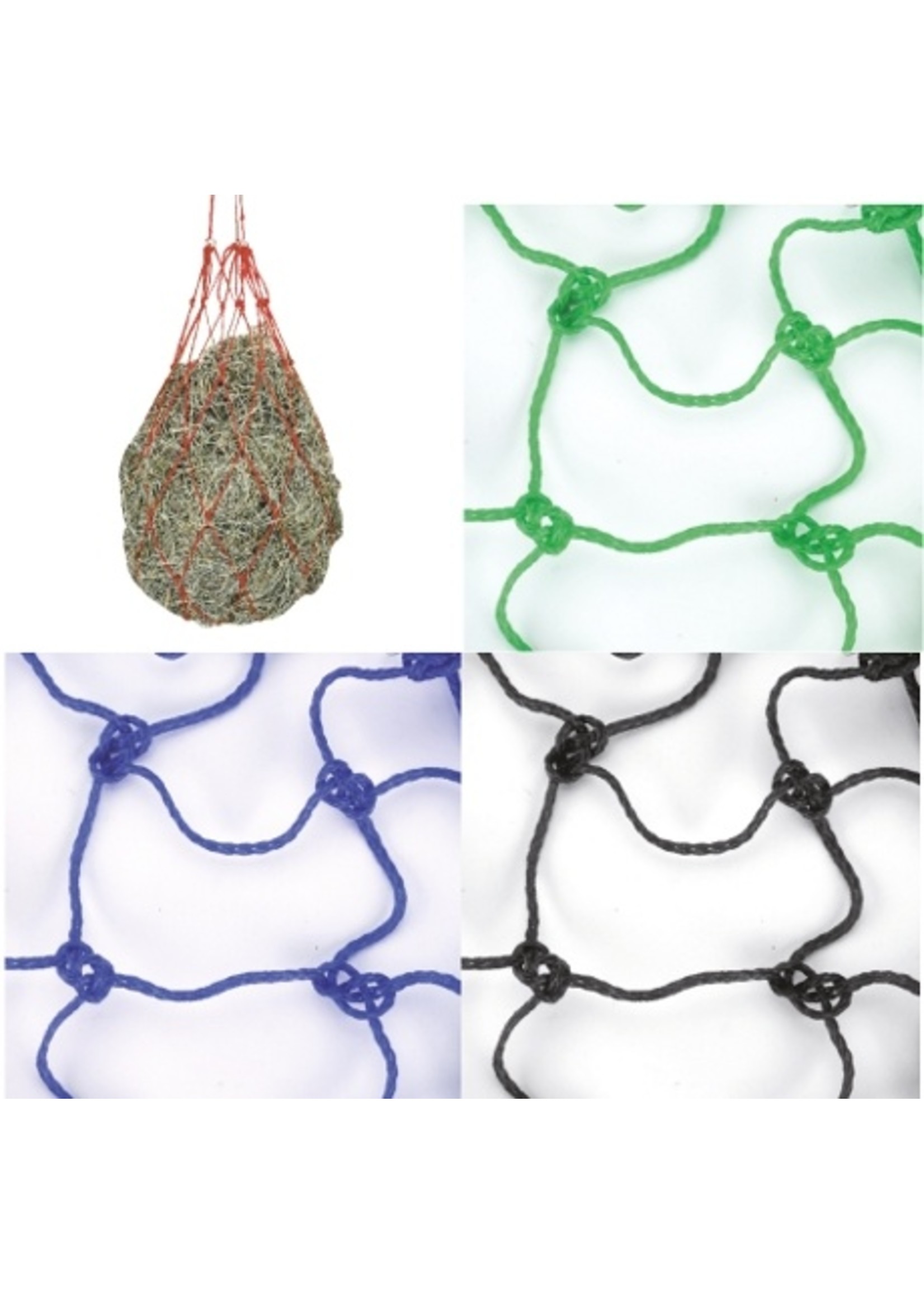 Kerbl Hooinet met ringen -ZWART-