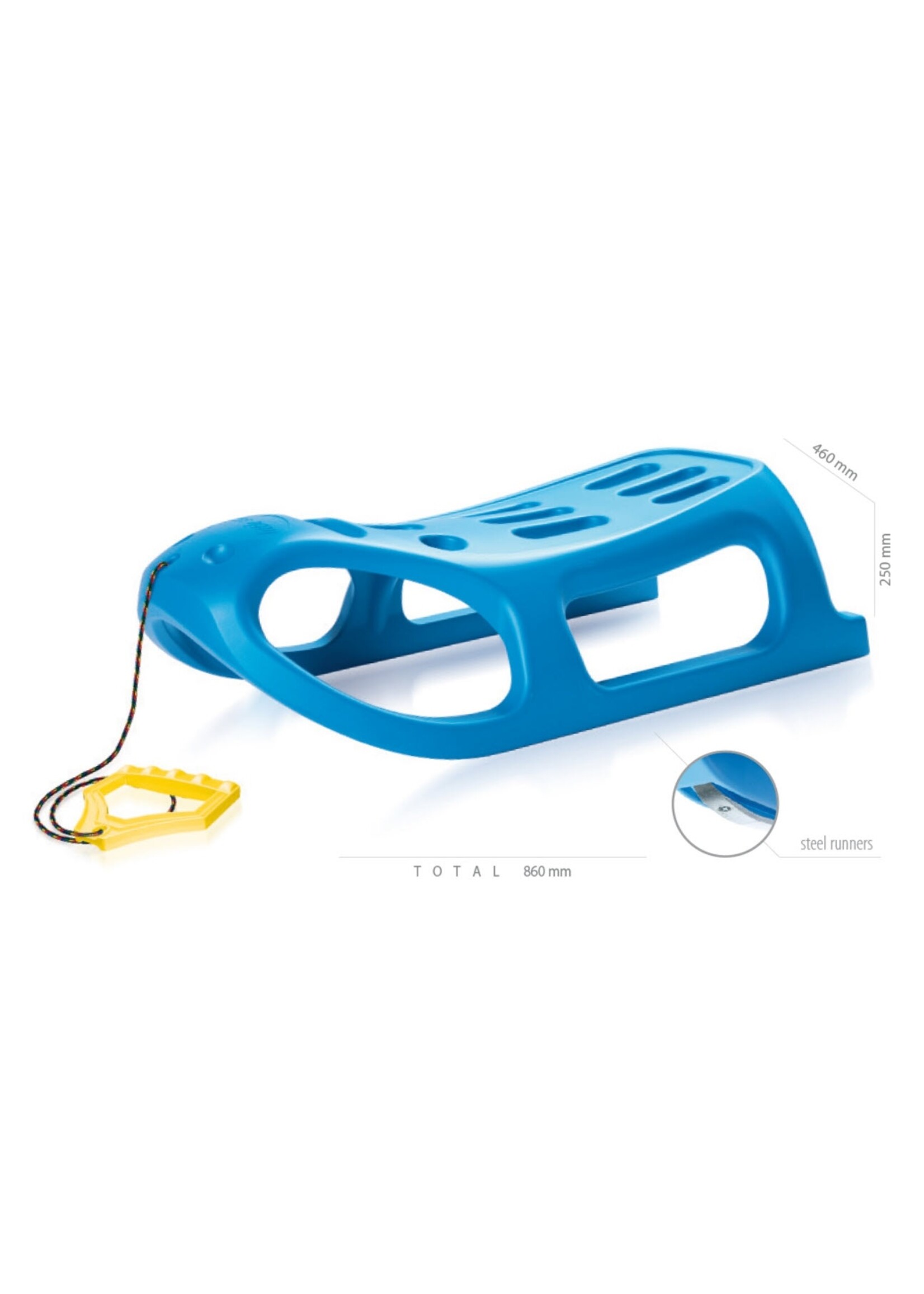 Slede davos kunststof 86cm, met trekkoord