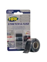 HPX Stretch&Fuse reparatietape silicone ZWART 25mm x 3m.