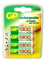 GP Batterij oplaadbaar GP-AA- 1300mAH x4st