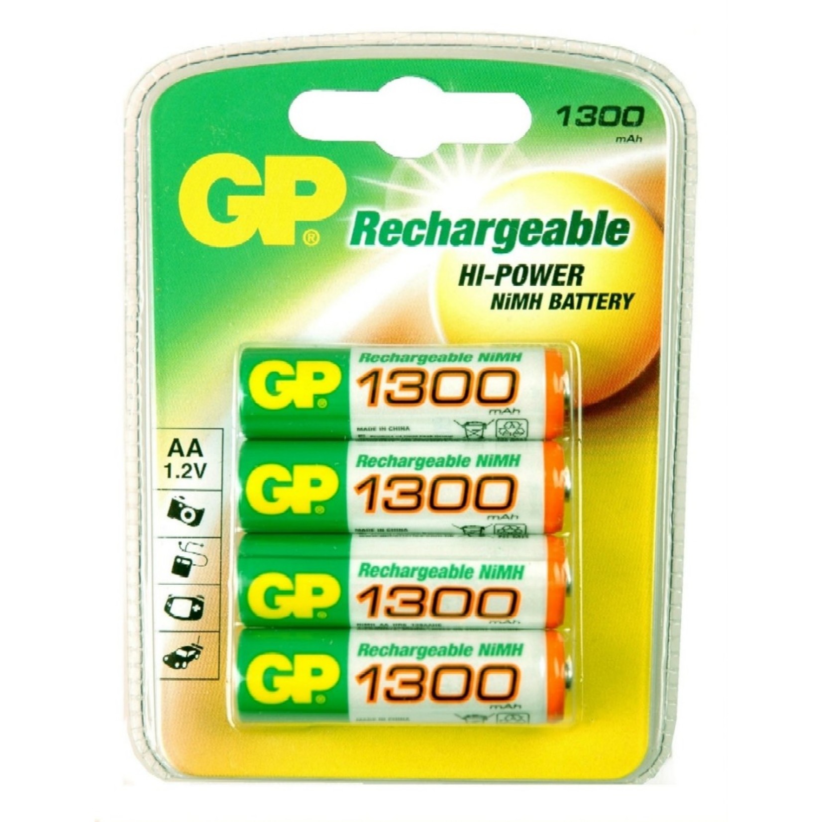 GP Batterij oplaadbaar GP-AA- 1300mAH x4st