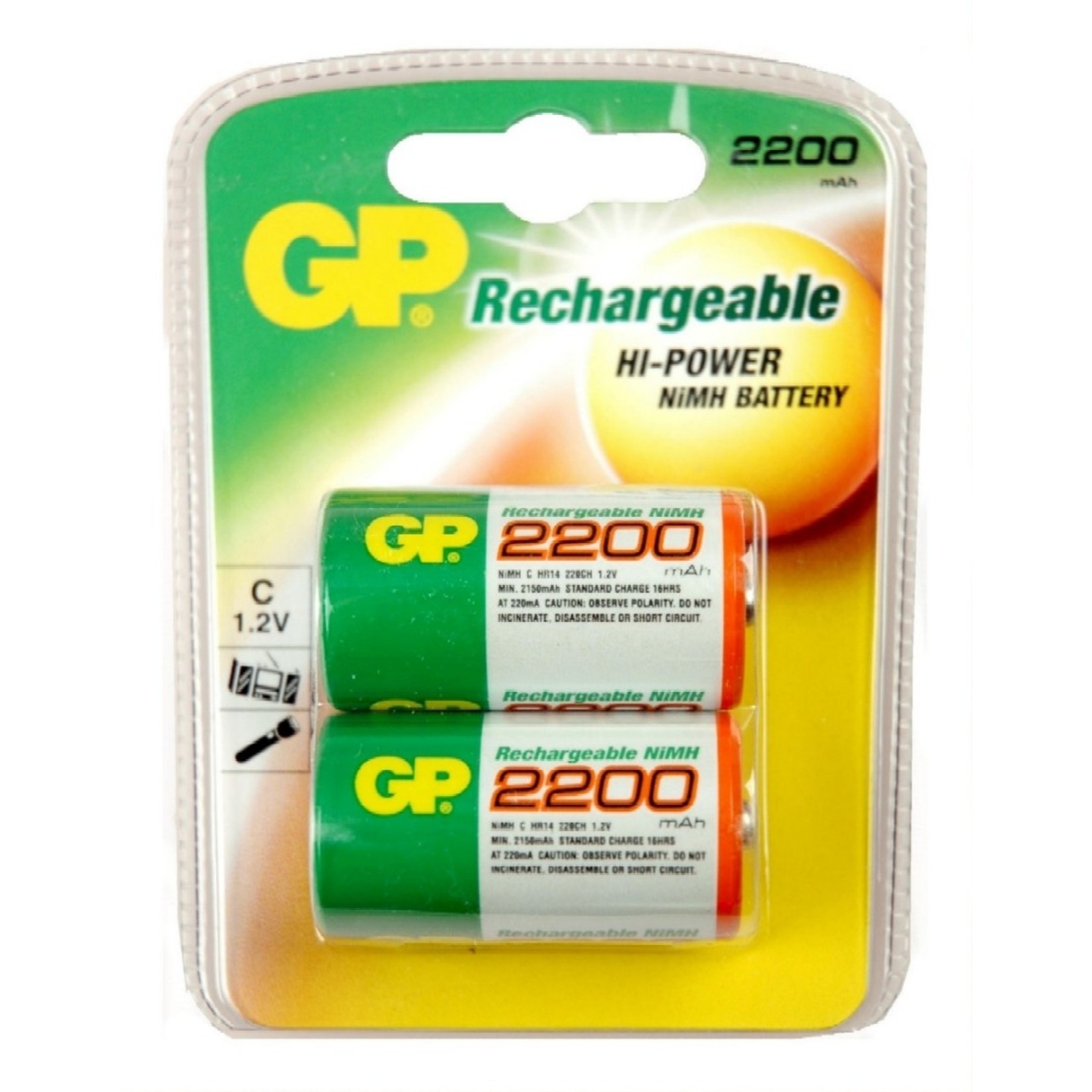 GP Batterij oplaadbaar GP ReCyKo+ C- x2st