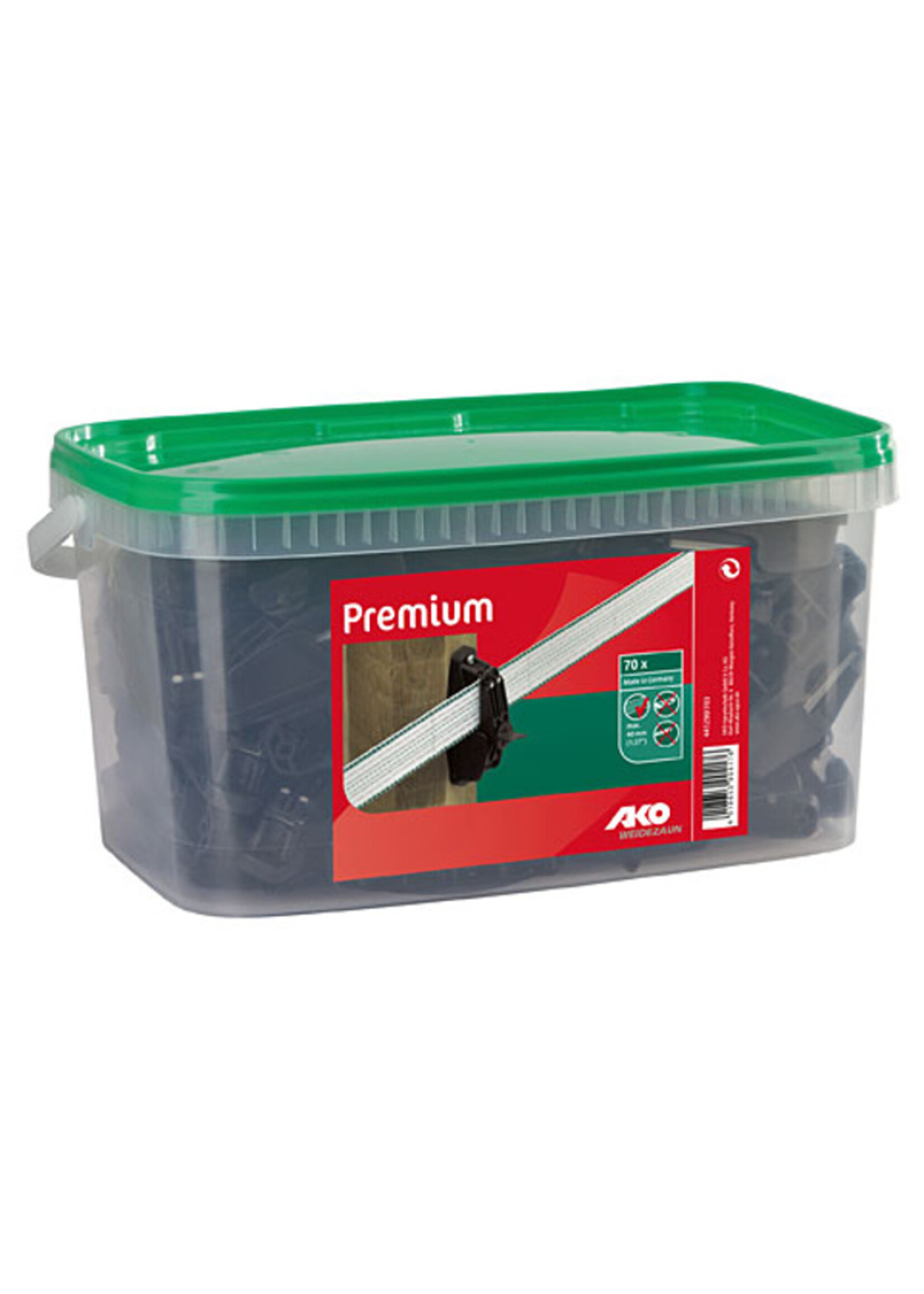 AKO Afrastering AKO Lintisolator Premium met rubber (emmer 70 st)