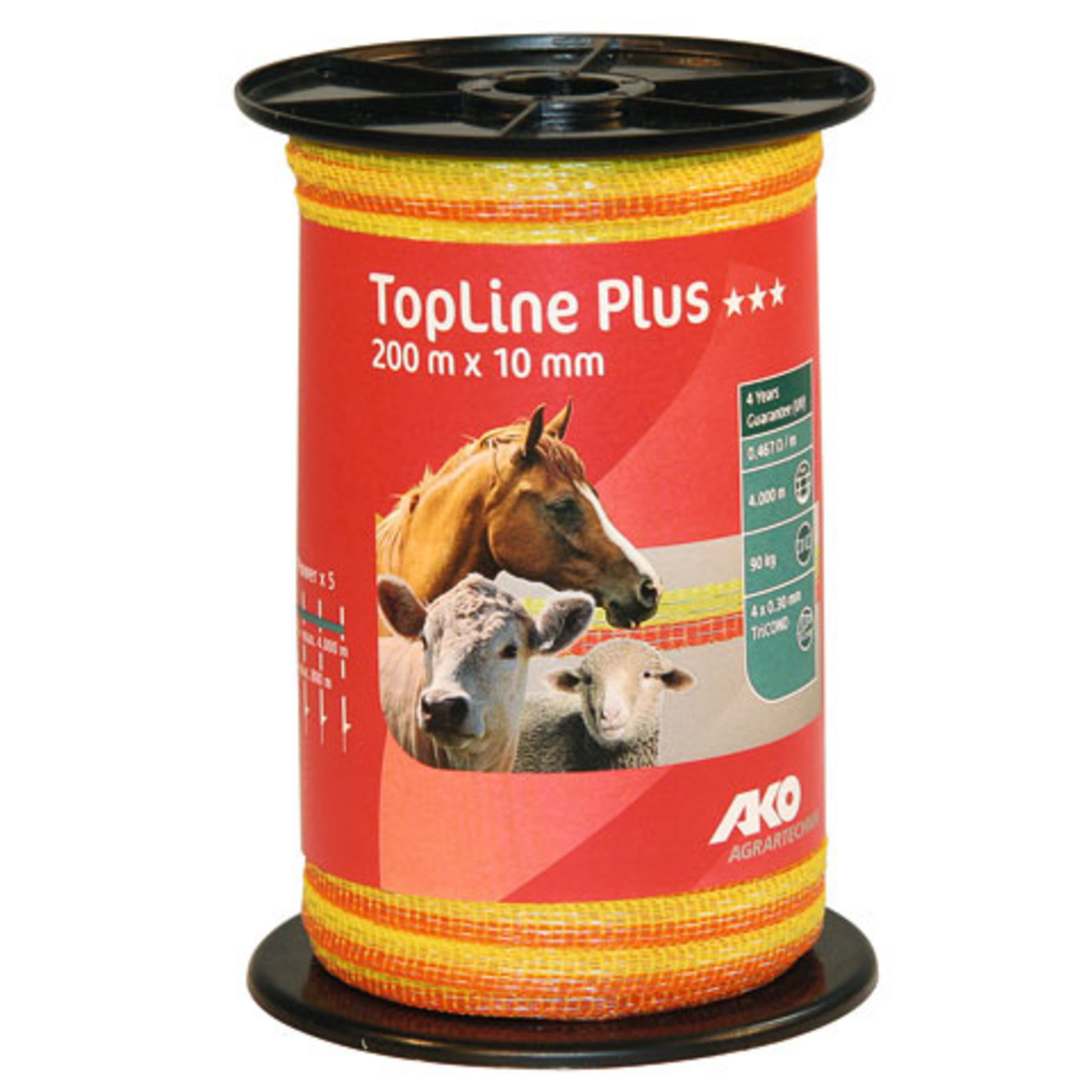 AKO Afrastering AKO TopLine Plus schriklint groen 1cm-200m