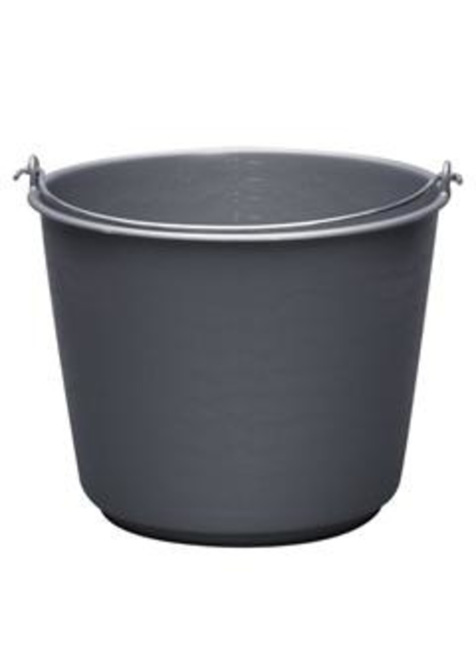 Bouwemmer kunststof, grijs 12L.
