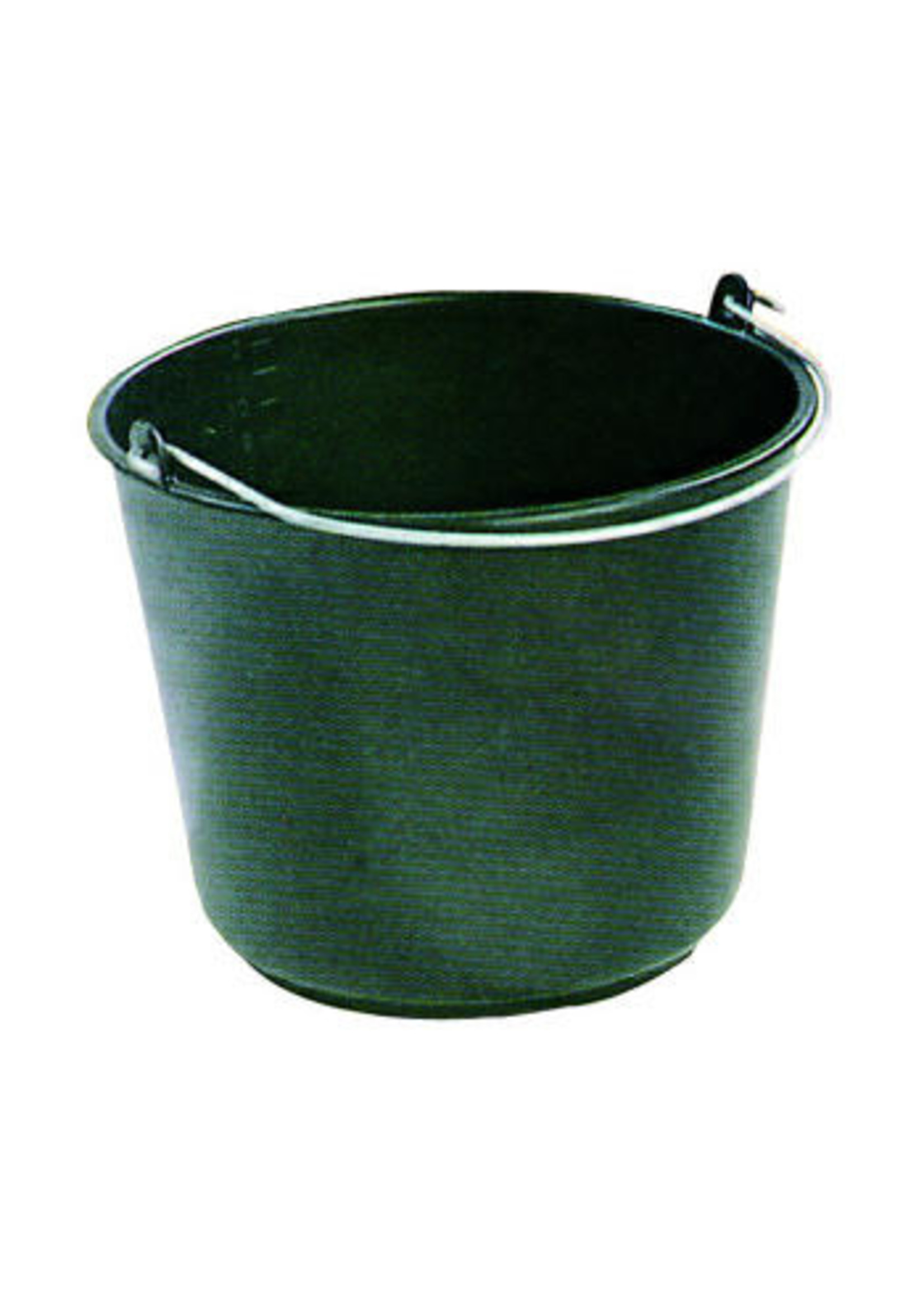 Bouwemmer kunststof zwart 12L.