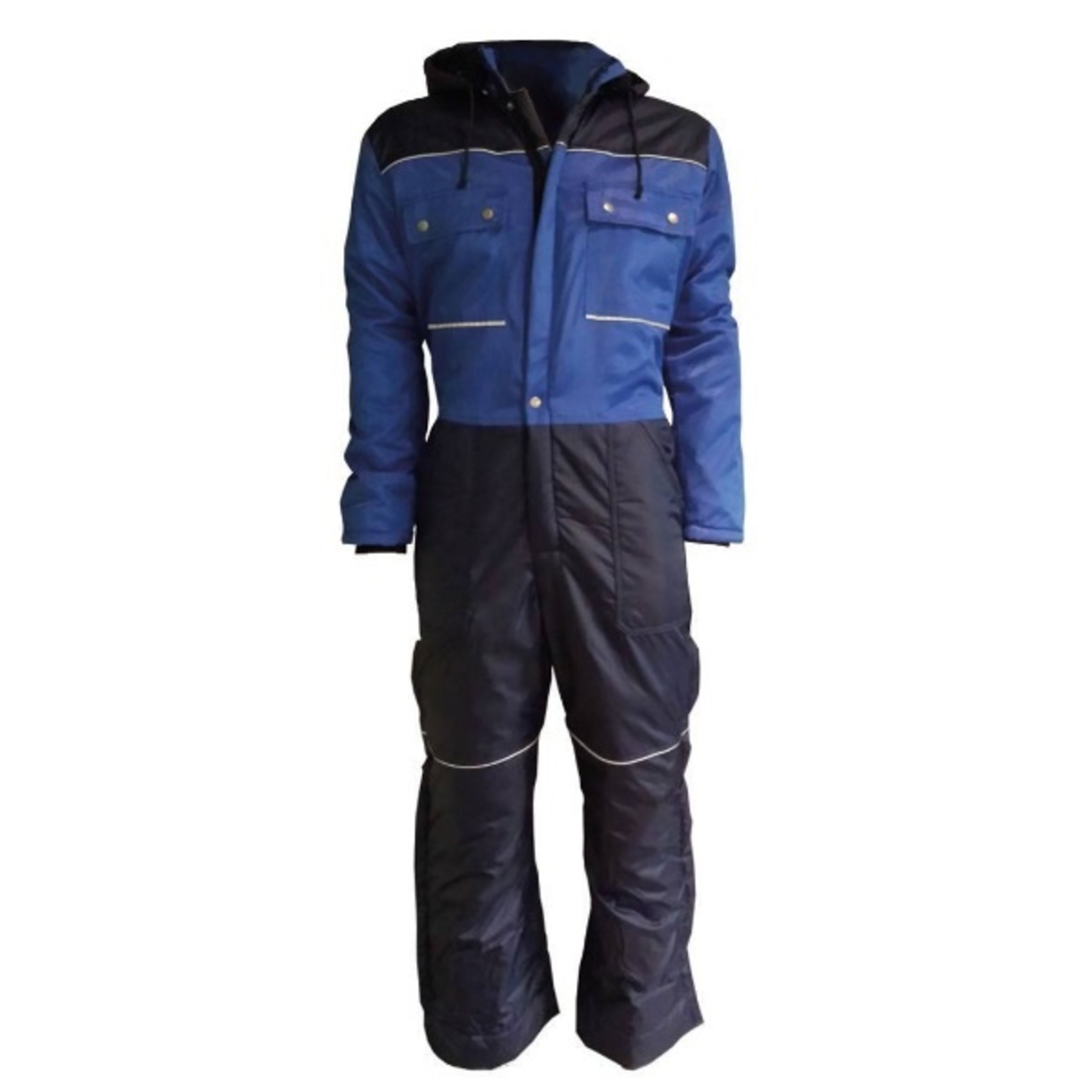 Storvik Doorwerk-/ winteroverall marine/korenblauw. Maten: 46 t/m 66