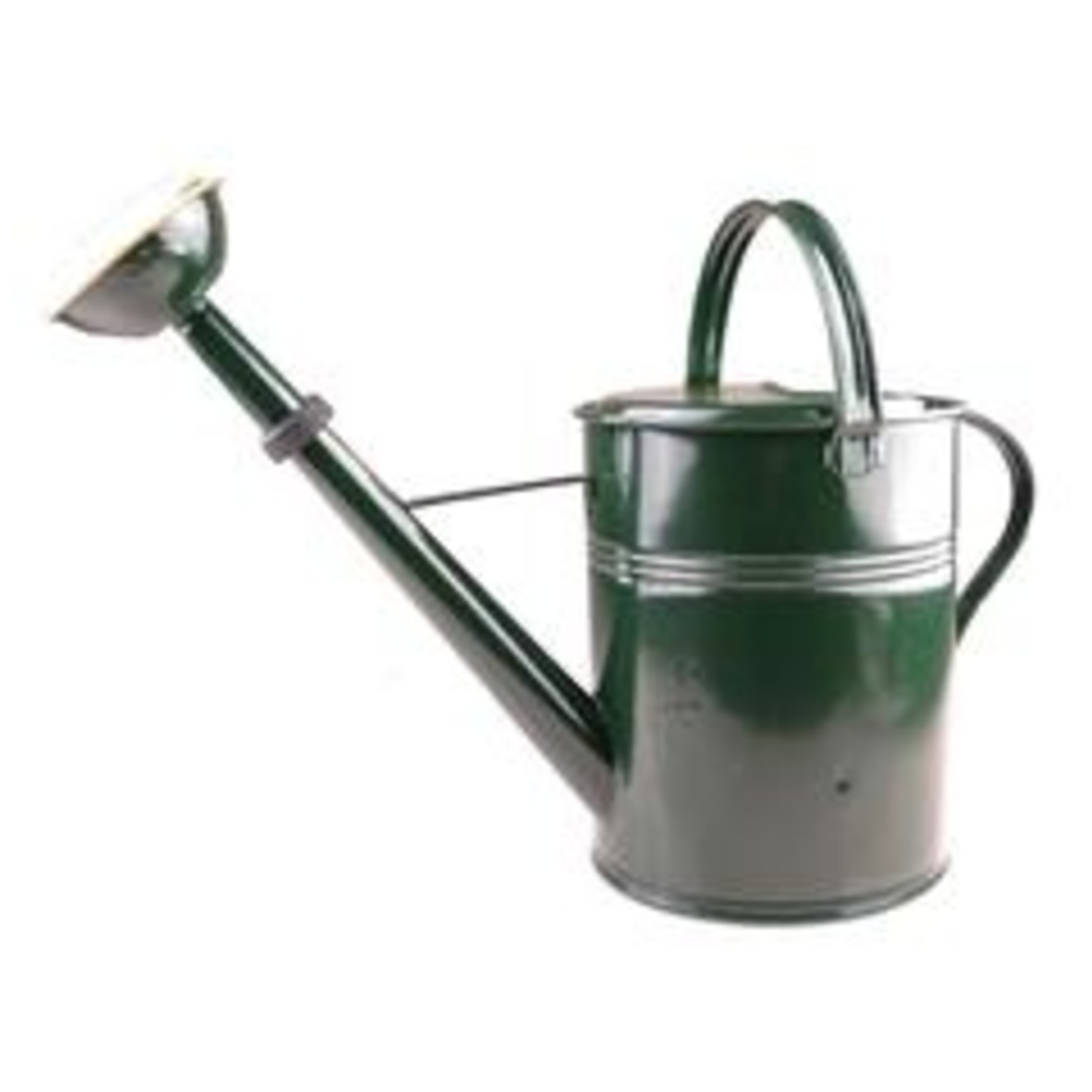 Gieter groen gelakt, messing broes, 8L