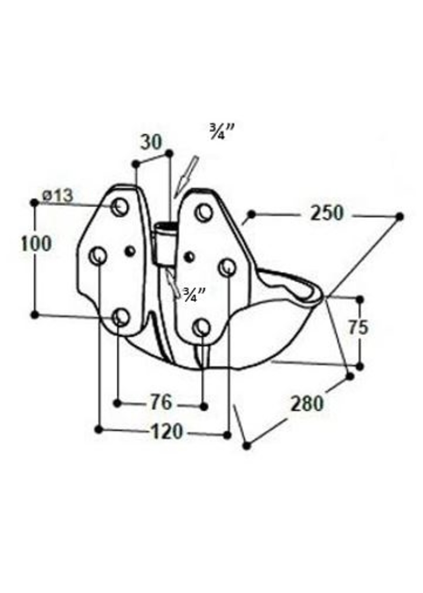 Suevia Drinkbak model 25 R inox 3/4"