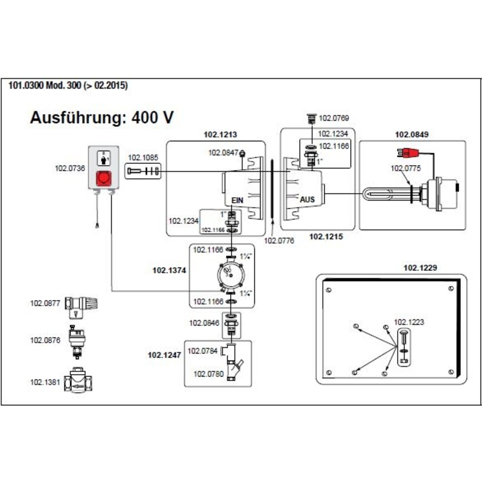 Suevia Warmwatercirculatieunit Model 300, 3000 W, 400 v