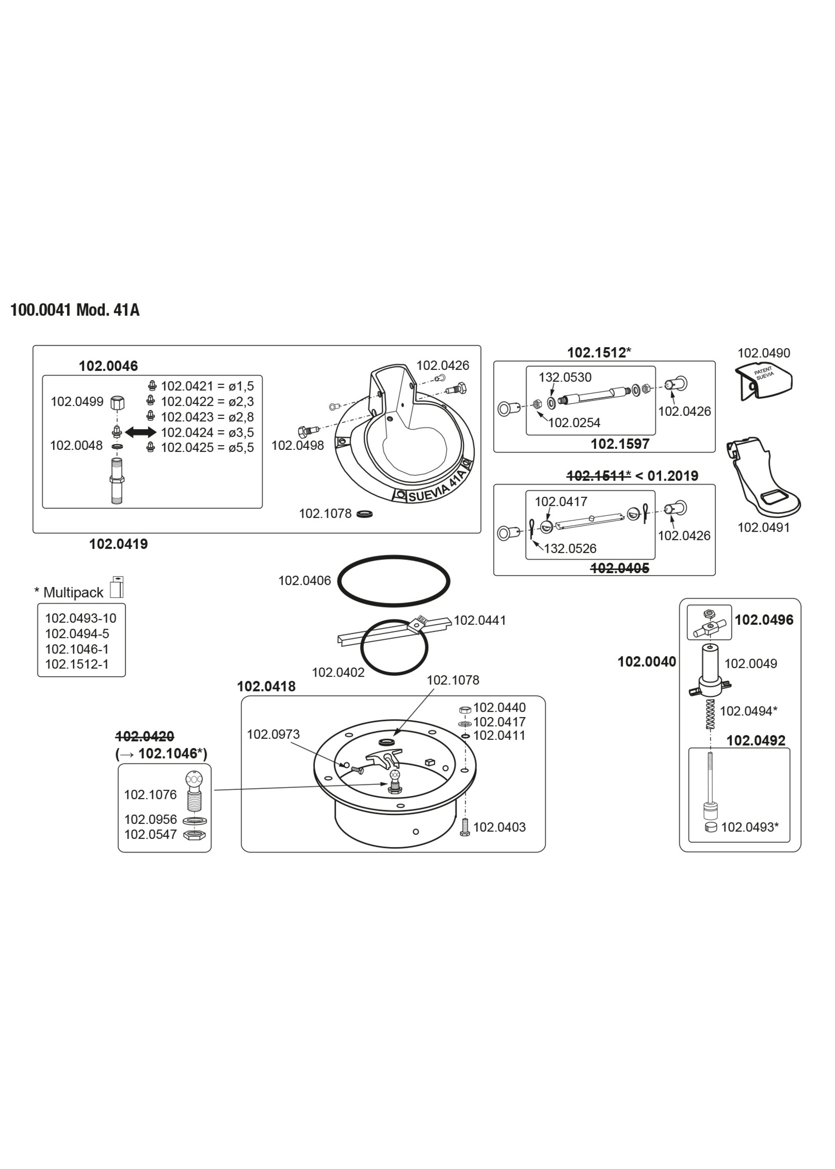 Suevia Drinkbak model 41 A verwarmbaar 80 watt 24 volt