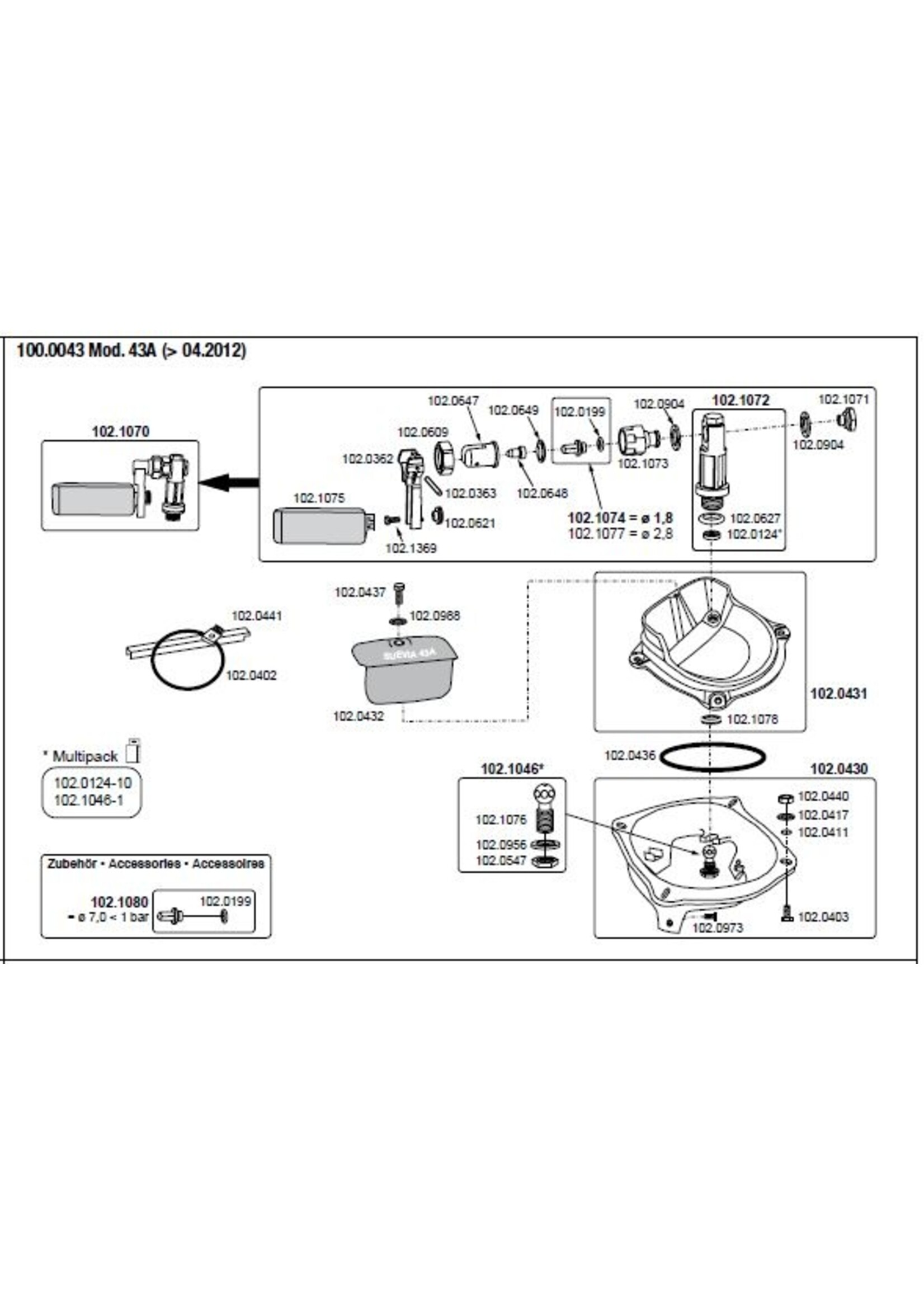 Suevia Verwarmbare drinkbak Model 43a (80W verwarmingselement)