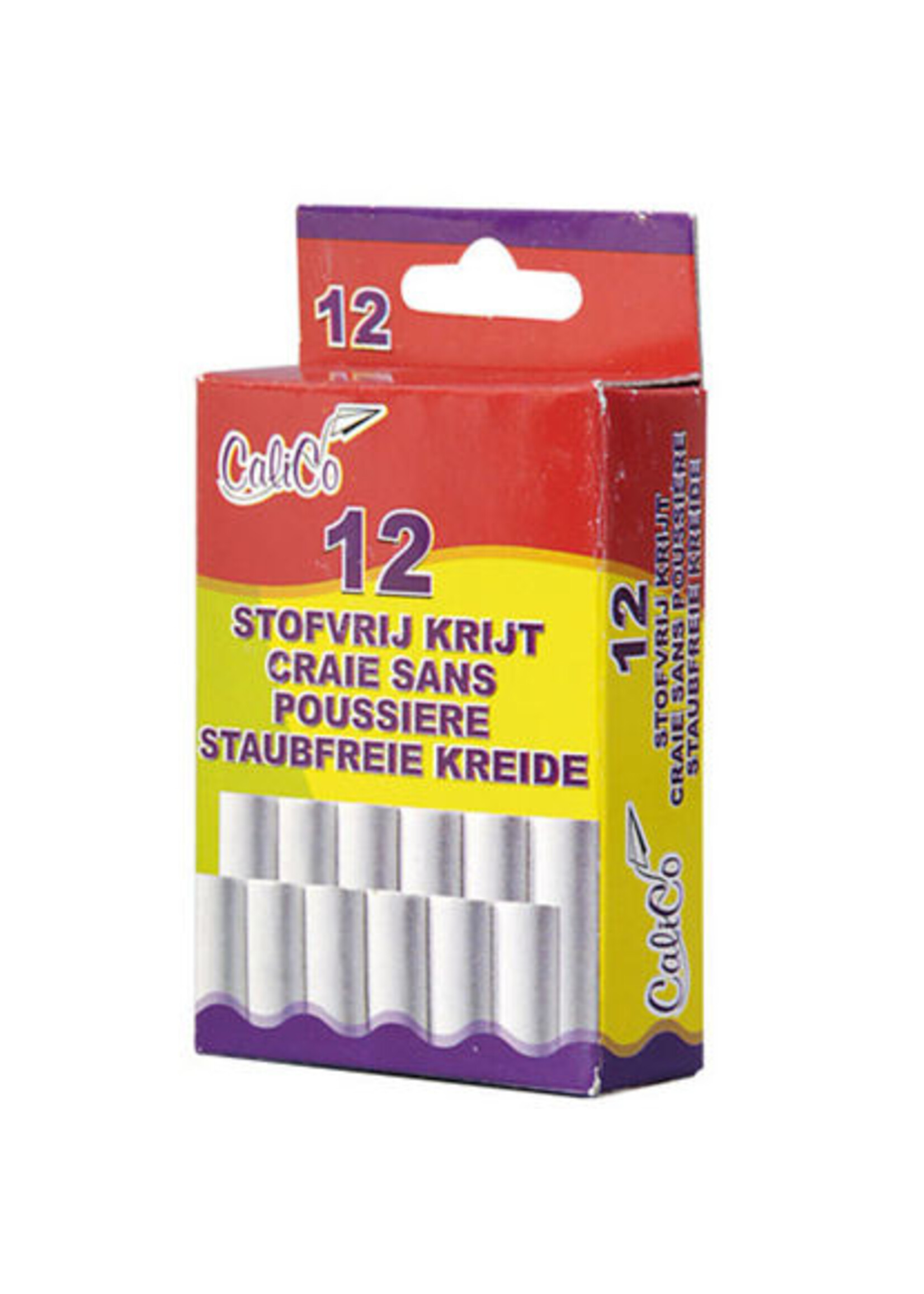 Schoolbordkrijt wit, 12st.