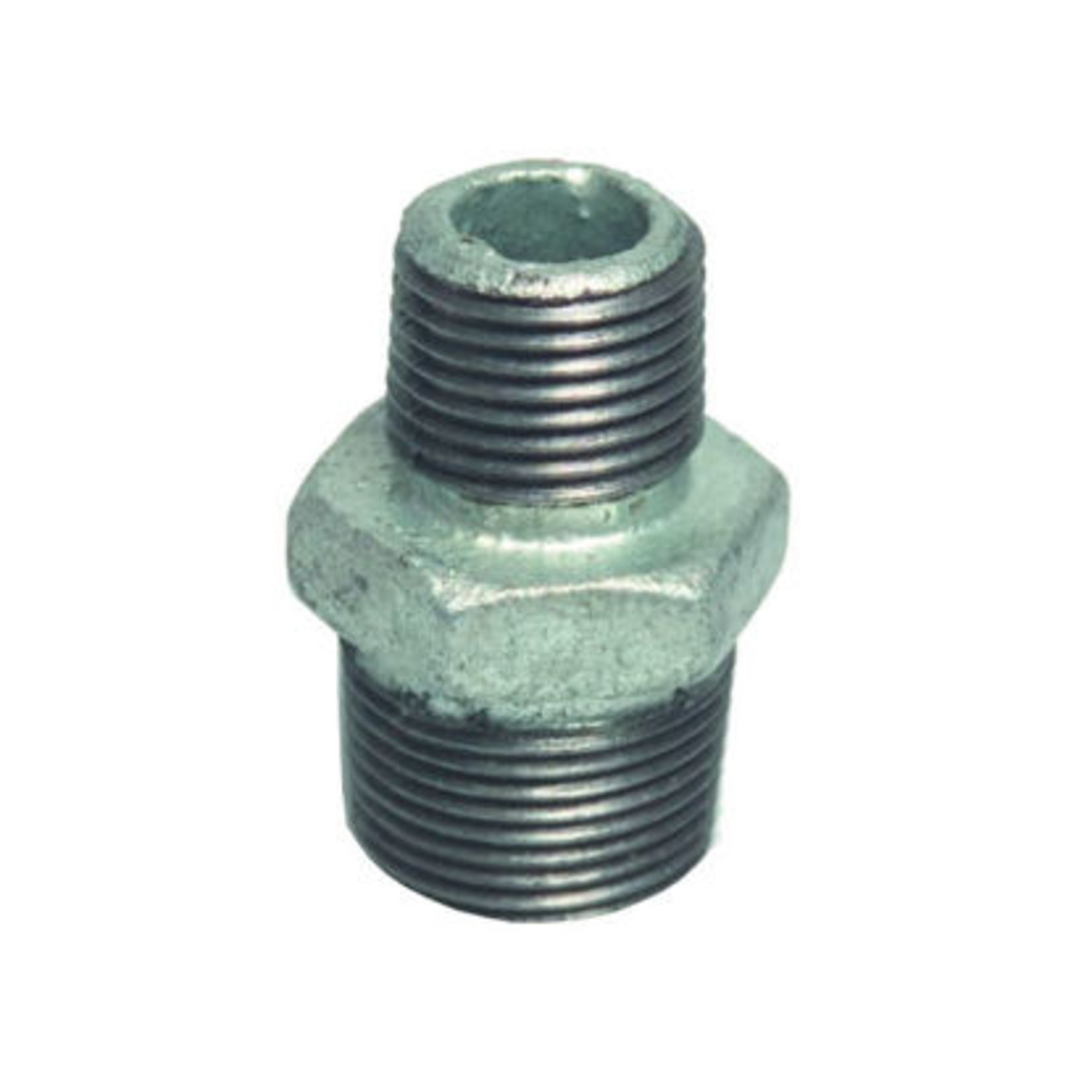 Dubbele verloopnippel 3/4" bu. x 1/2" bu.