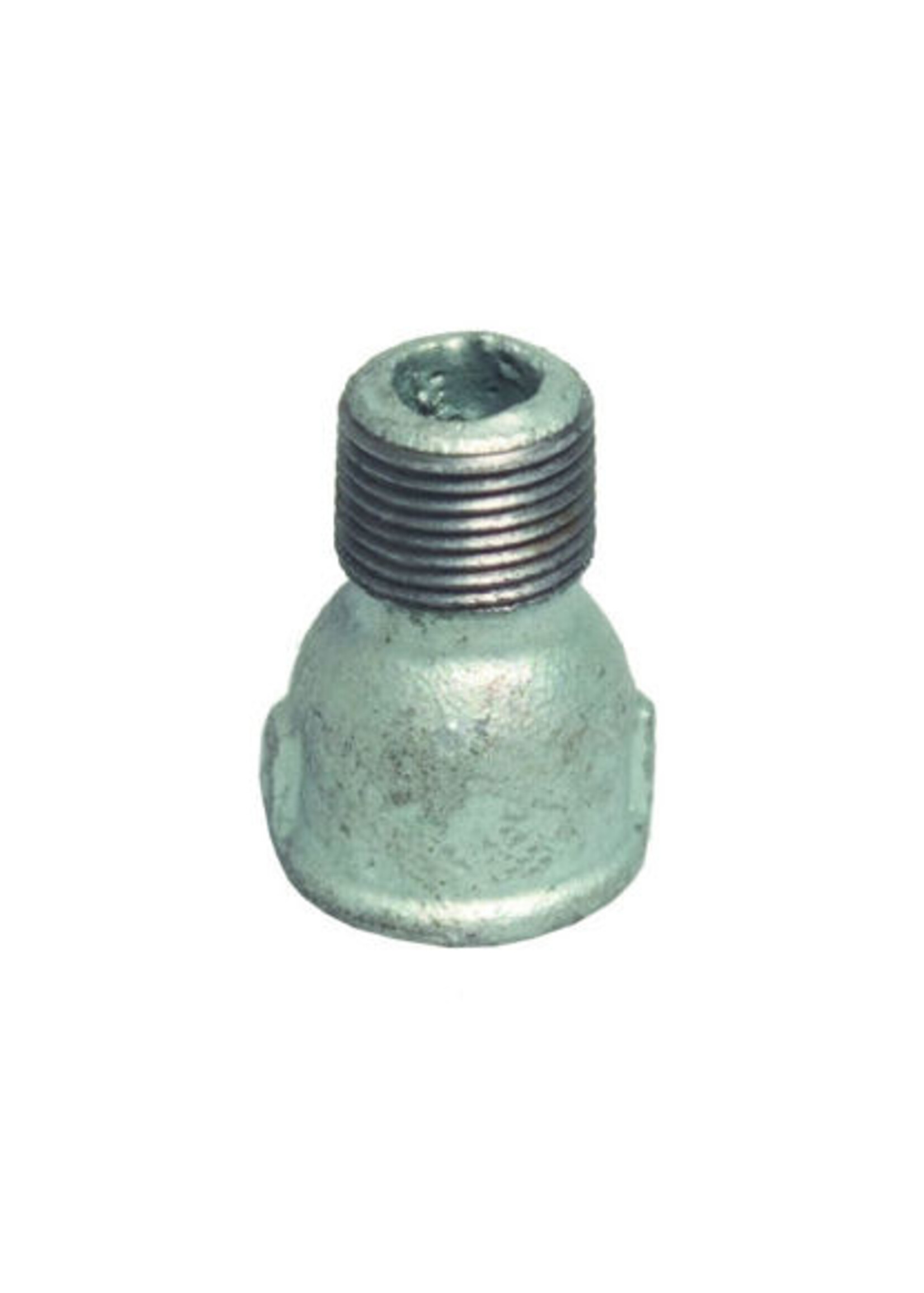 Soknippel 1" bi. x 1/2" bu. Verzinkt