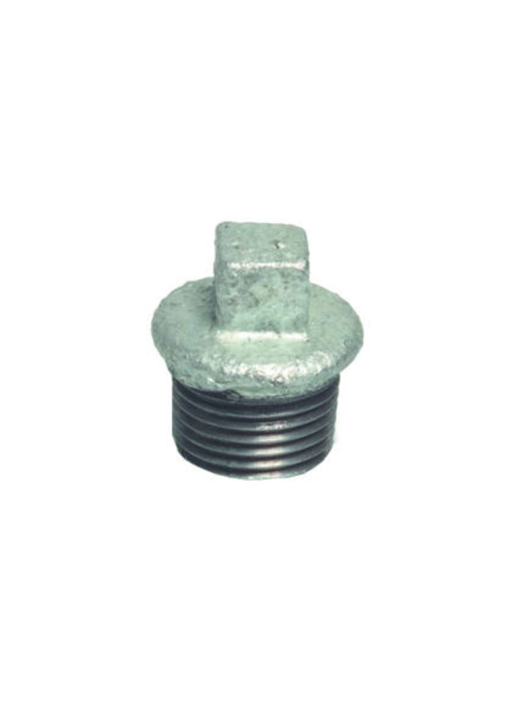 Stop met rand, 4-kant buitendraad 1/2"