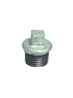 Stop met rand, 4-kant buitendraad 1"