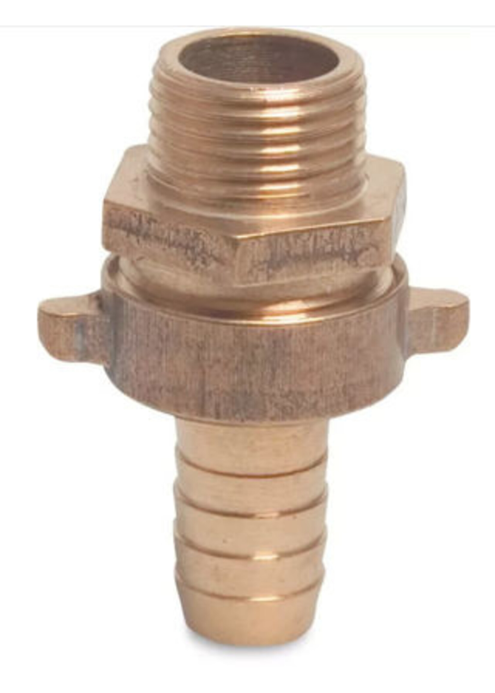 3/3 Verbindingskoppeling messing 3/4" x 20 mm buitendraad