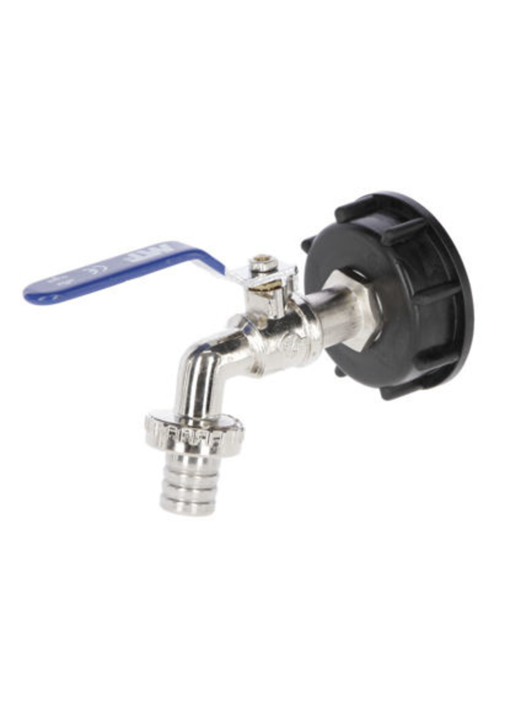 Kogelkraan m.tule 3/4" op dop voor IBC container