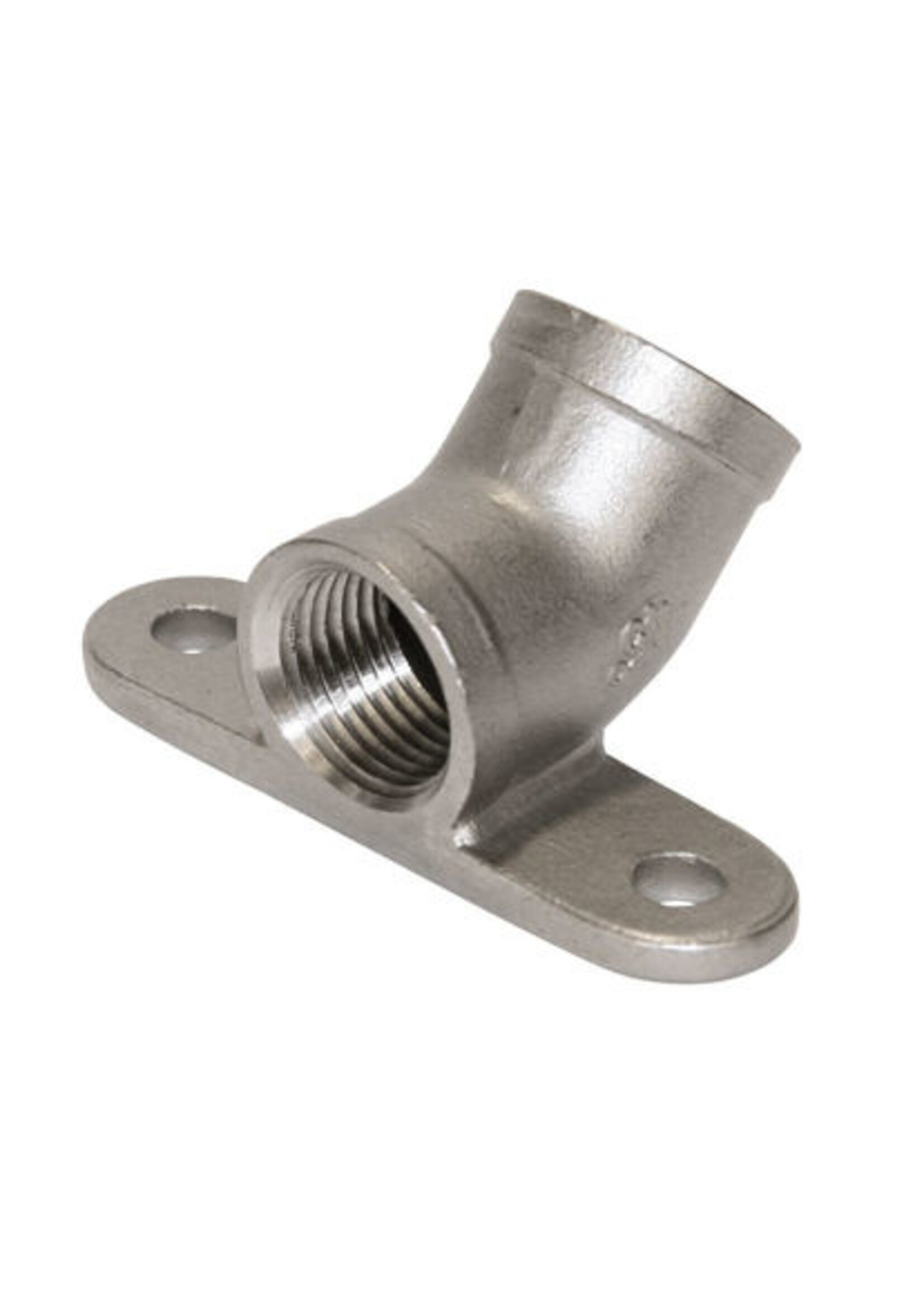 Muursteun/ muurplaat RVS voor drinknippel, 1/2"