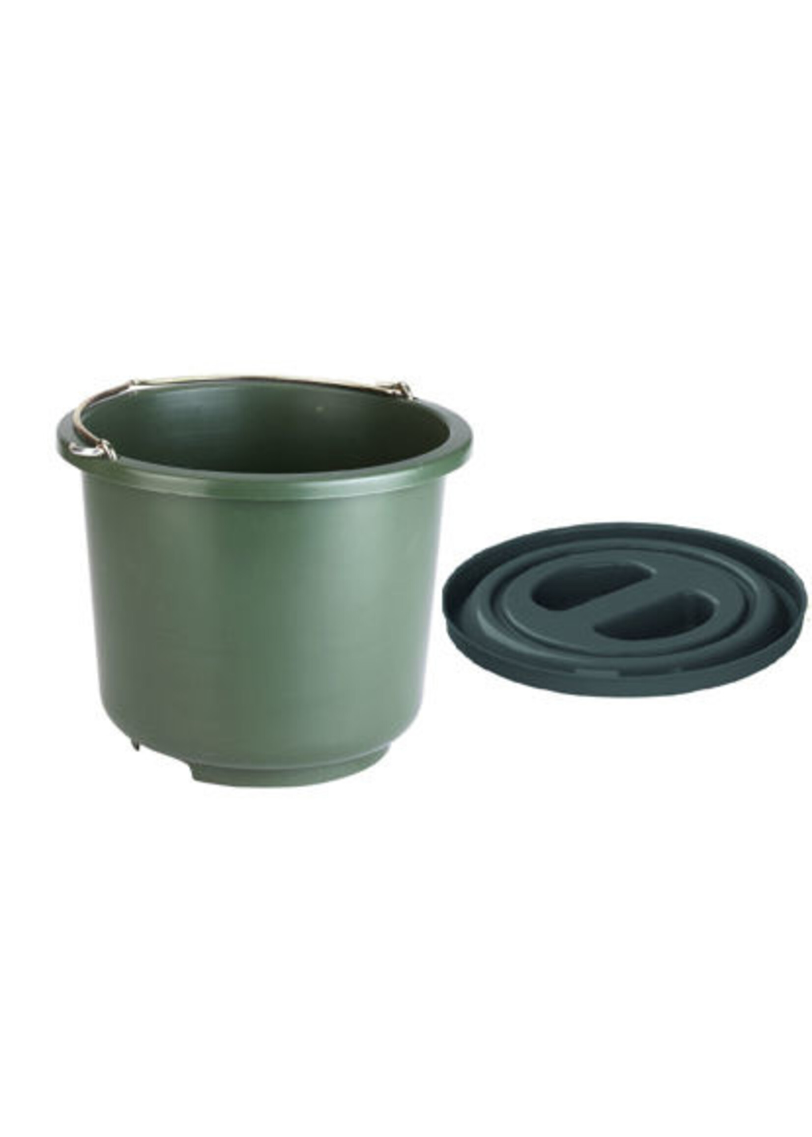 Emmer (stal/bouw) stabiel kunststof  groen 12L.