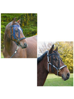 Covalliero Vliegenfrontriem Nylon, Marine/ Zwart Pony/ Cob/ Full. Covalliero Vliegenfrontriem Nylon, Marine/ Zwart Pony/ Cob/ Full.