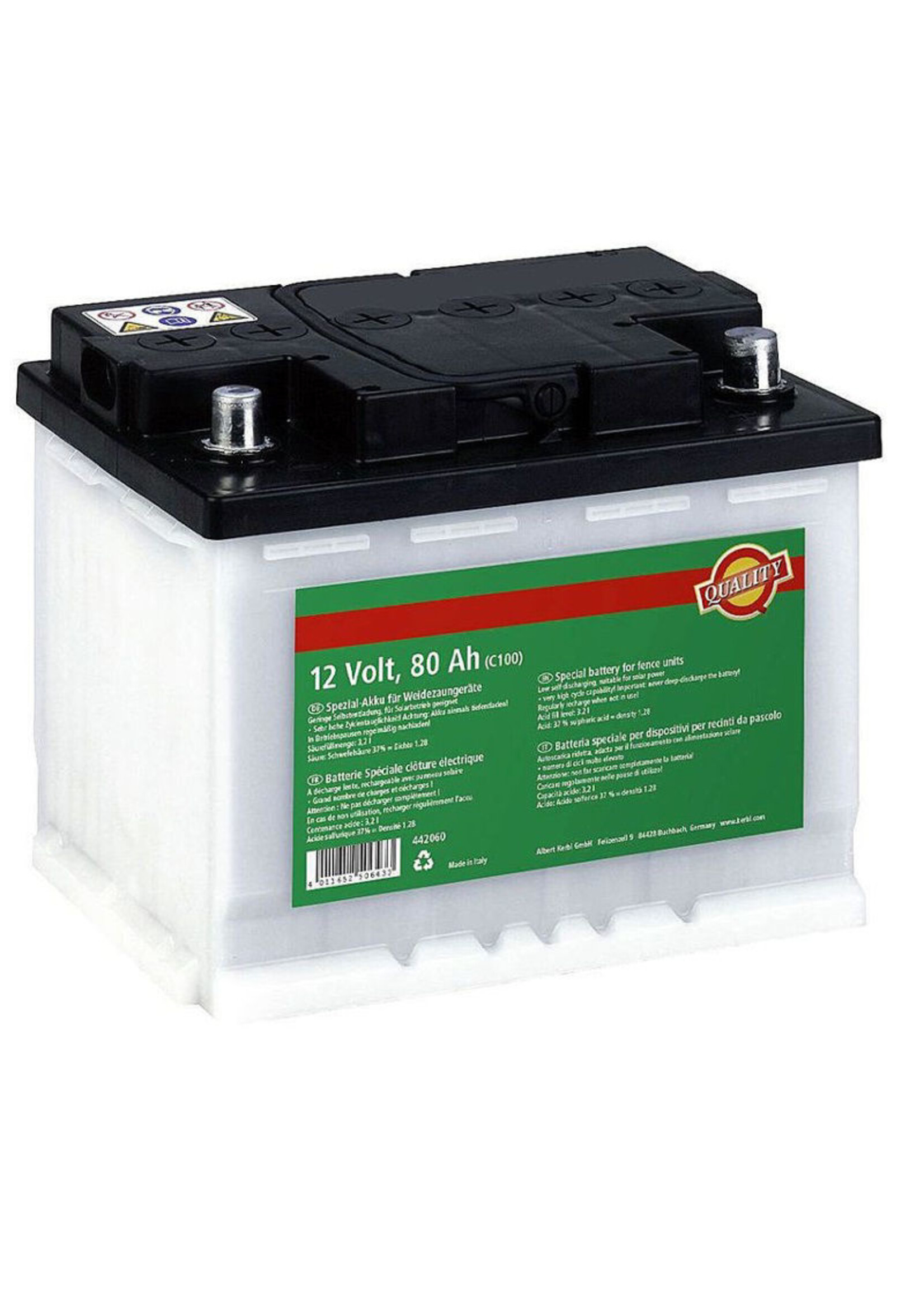 AKO Afrastering AKO 12V, 80Ah  Accu (natte batterij)