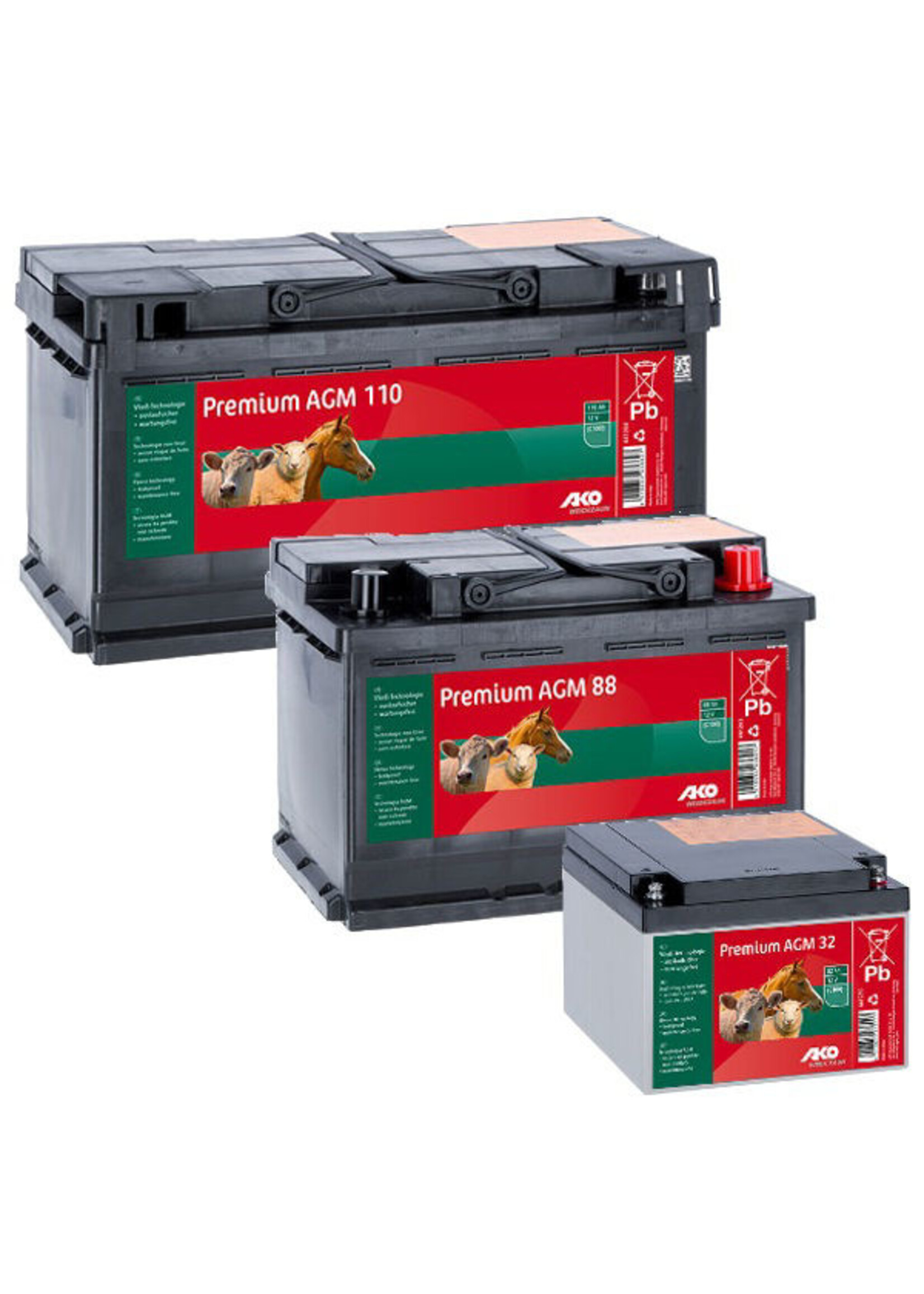 AKO Afrastering AKO Premium AGM vliesaccu 32 Ah