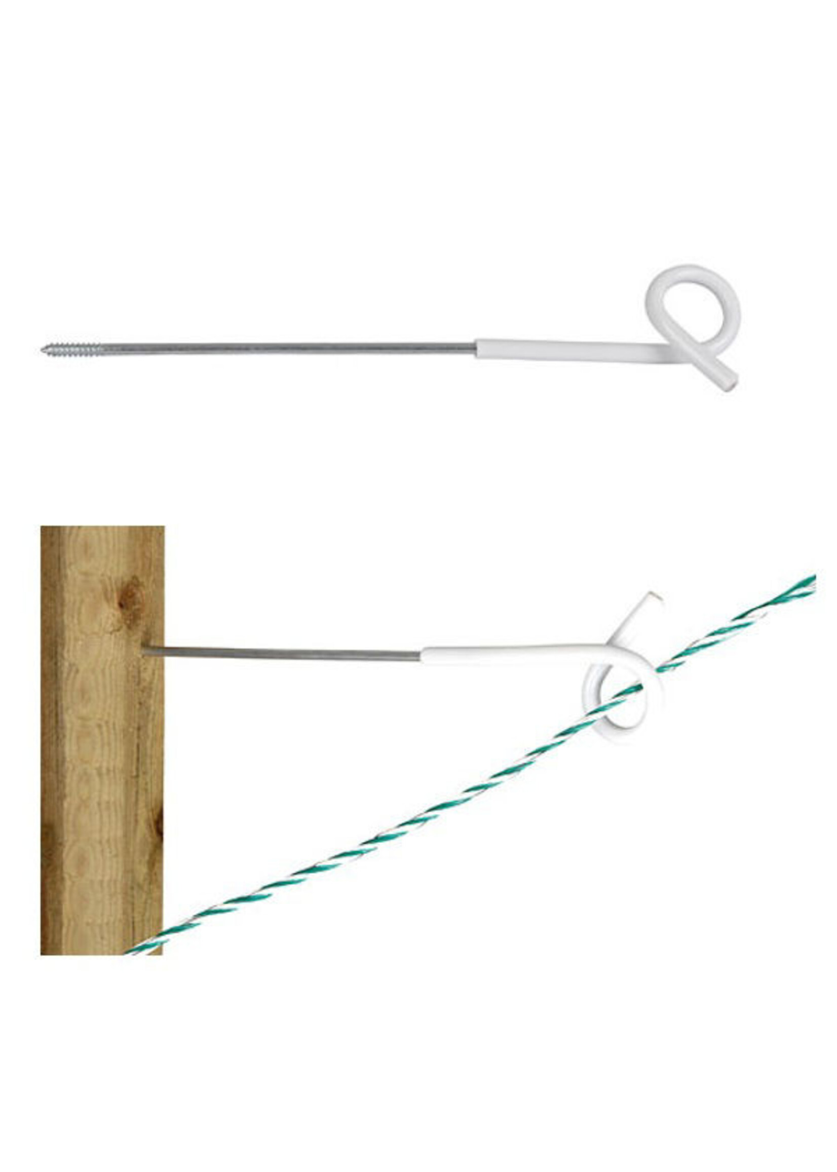 AKO Afrastering AKO Afstandisolator 40cm krulstaart -Wit- (zakje 5 st)