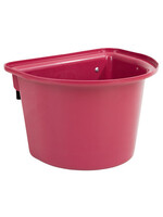 Kerbl Voerbak met ophanghaken, halfrond, rosé 12L