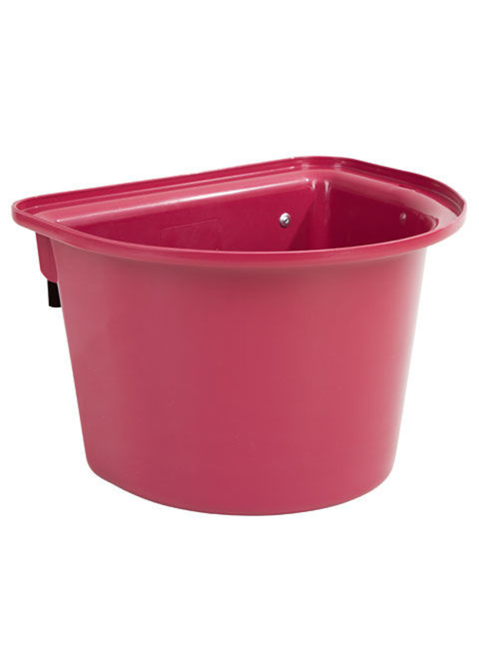 Kerbl Voerbak met ophanghaken, halfrond, rosé 12L