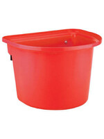 Kerbl Voerbak met ophanghaken, halfrond, rood 12L Kerbl Voerbak met ophanghaken, halfrond, rood 12L
